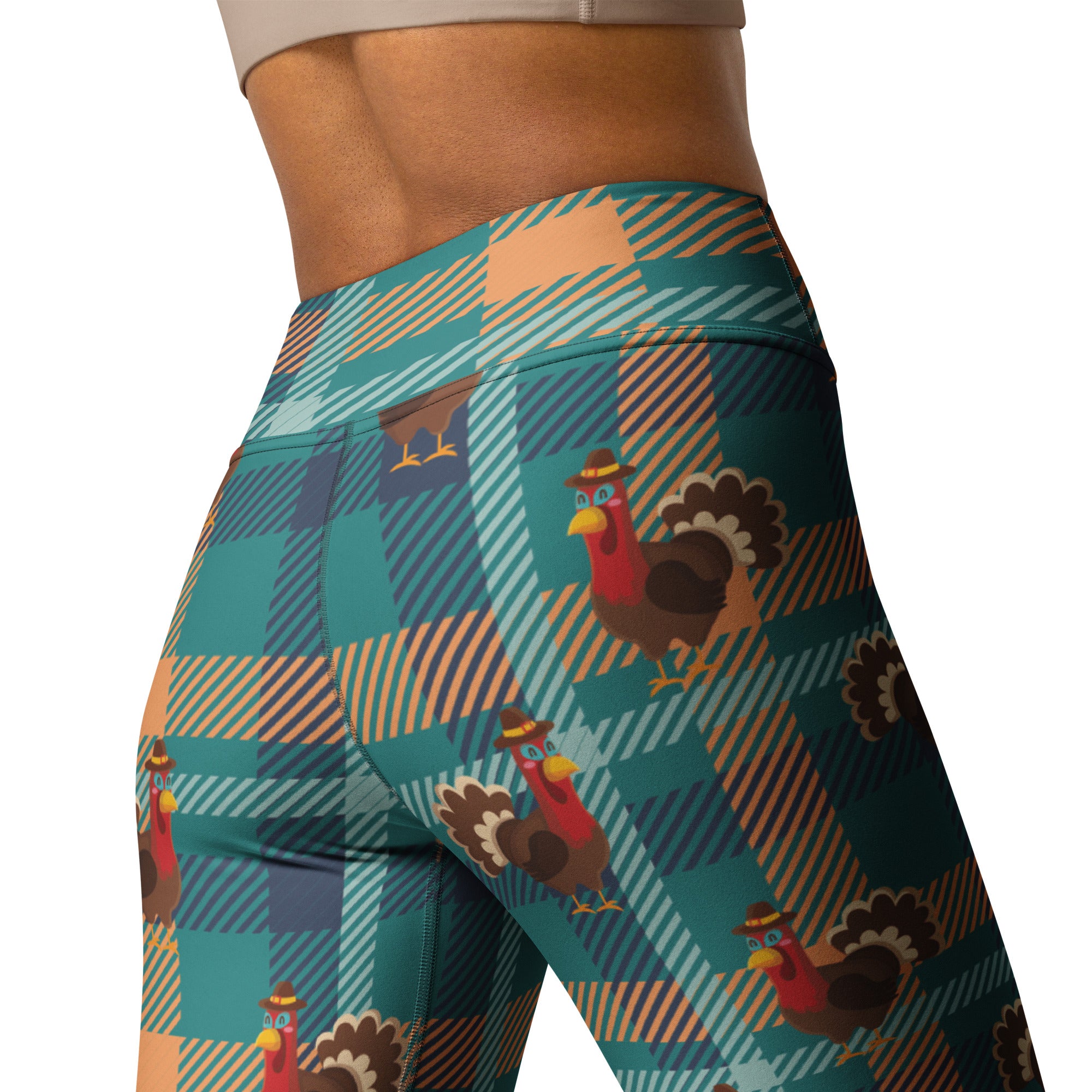 Thanksgiving Plaid Yoga Leggings