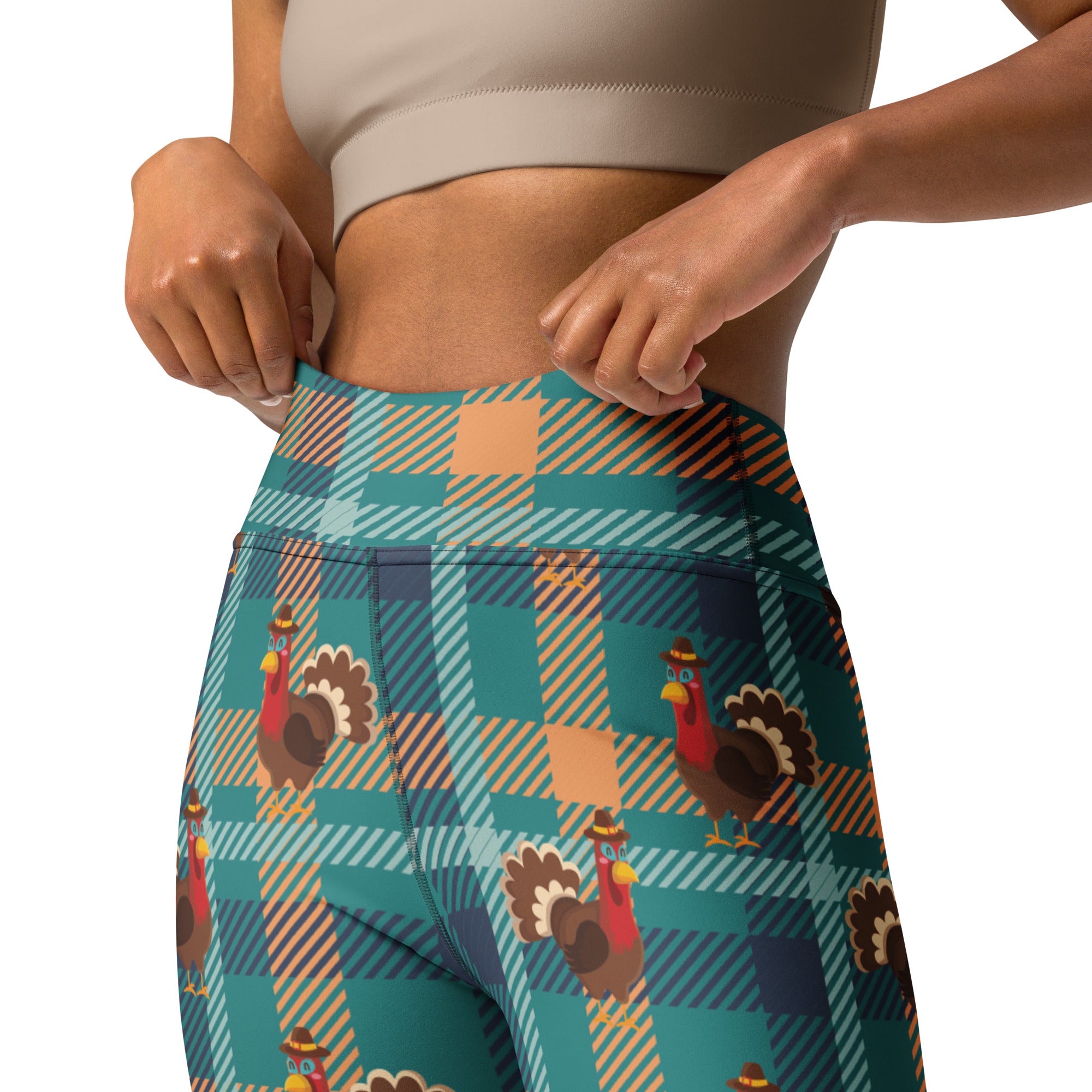 Thanksgiving Plaid Yoga Leggings