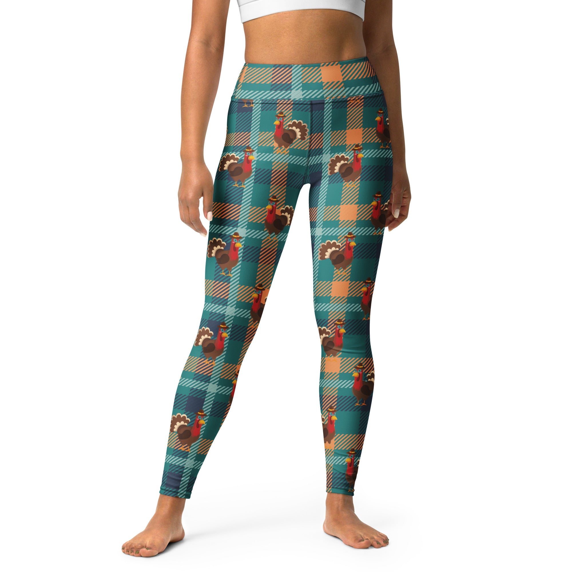 Thanksgiving Plaid Yoga Leggings