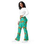 Thanksgiving Turkey Print Flare Leggings