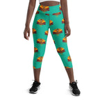 Thanksgiving Turkey Print Yoga Capris