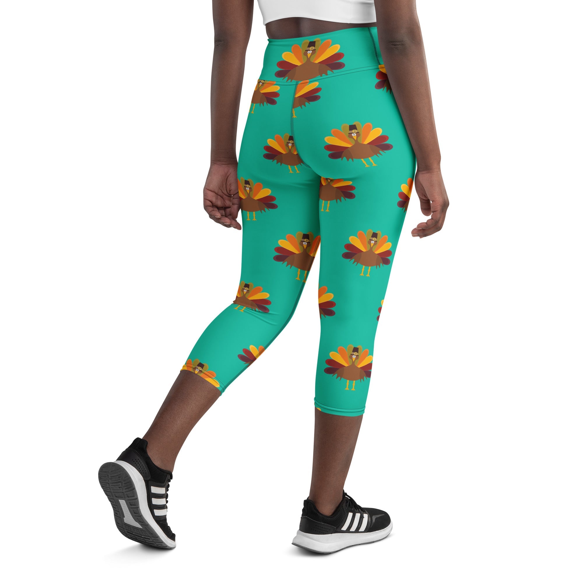 Thanksgiving Turkey Print Yoga Capris