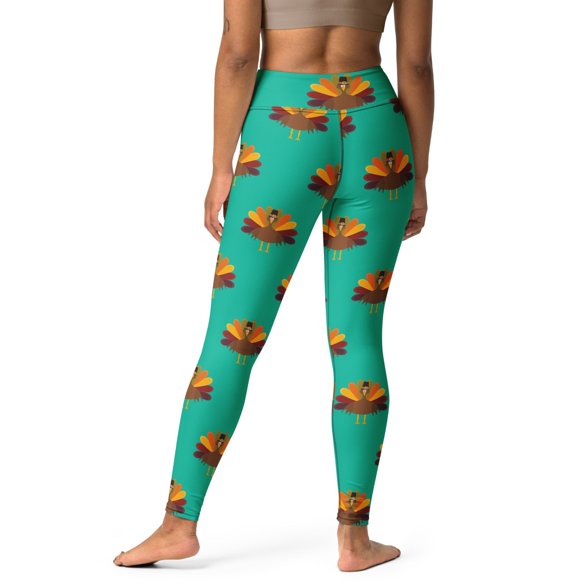 Thanksgiving Turkey Print Yoga Leggings