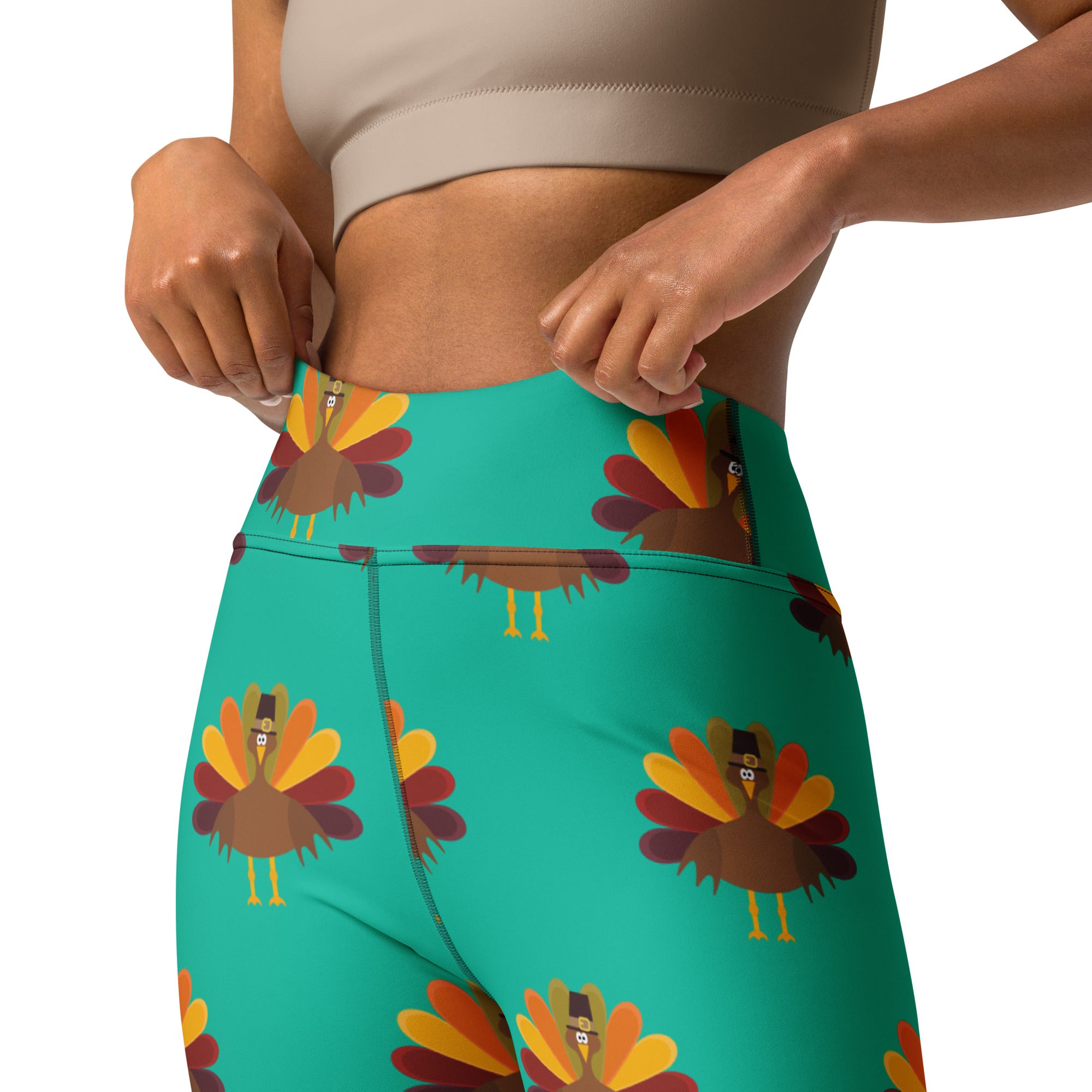 Thanksgiving Turkey Print Yoga Leggings