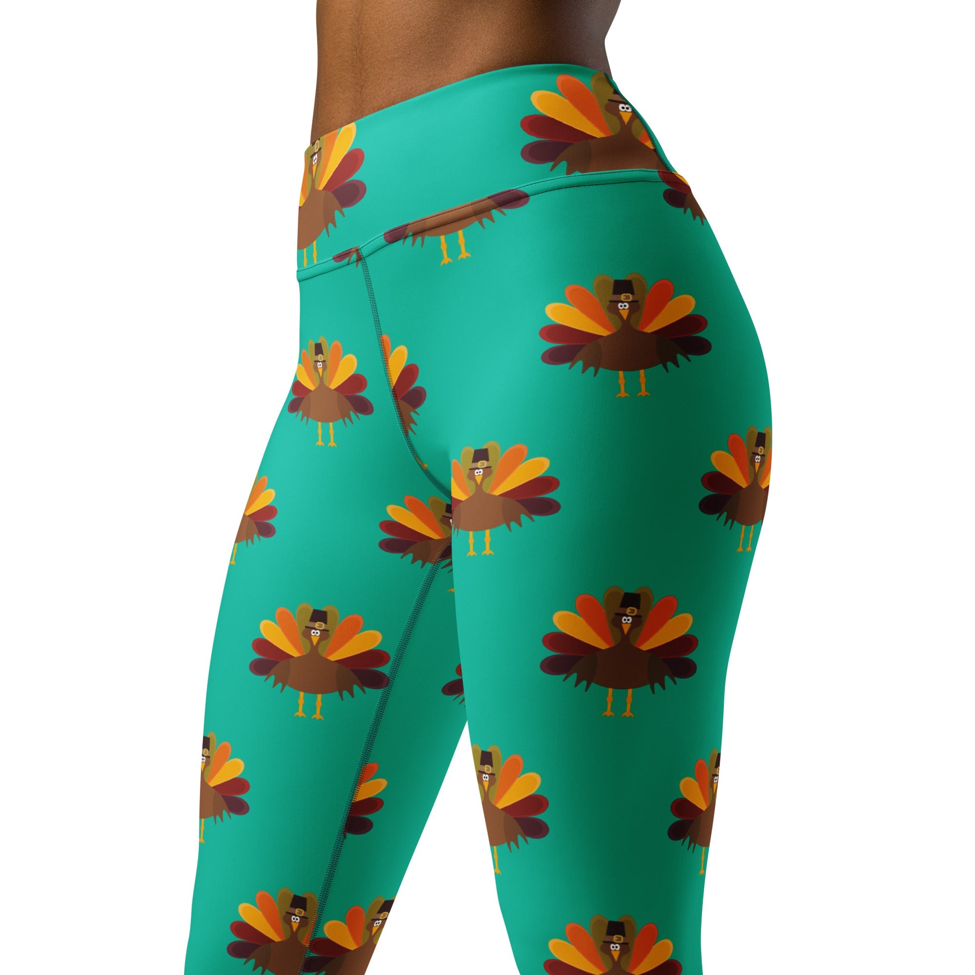 Thanksgiving Turkey Print Yoga Leggings