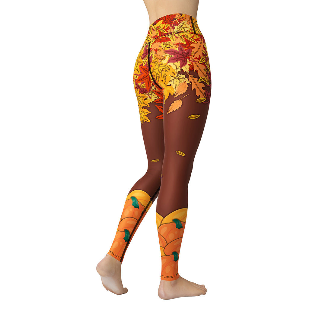 Thanksgiving Vibes Yoga Leggings