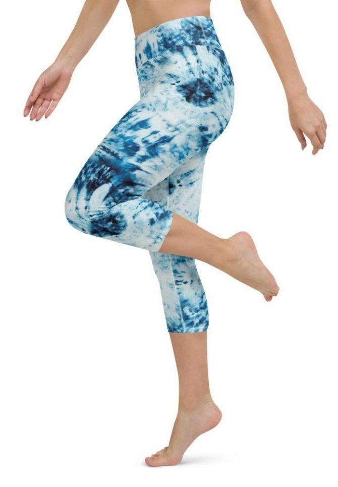 Tie Dye Indigo Yoga Capris