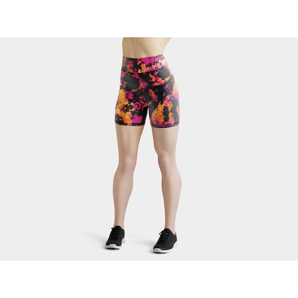 Tie Dye Multicolor Yoga Shorts