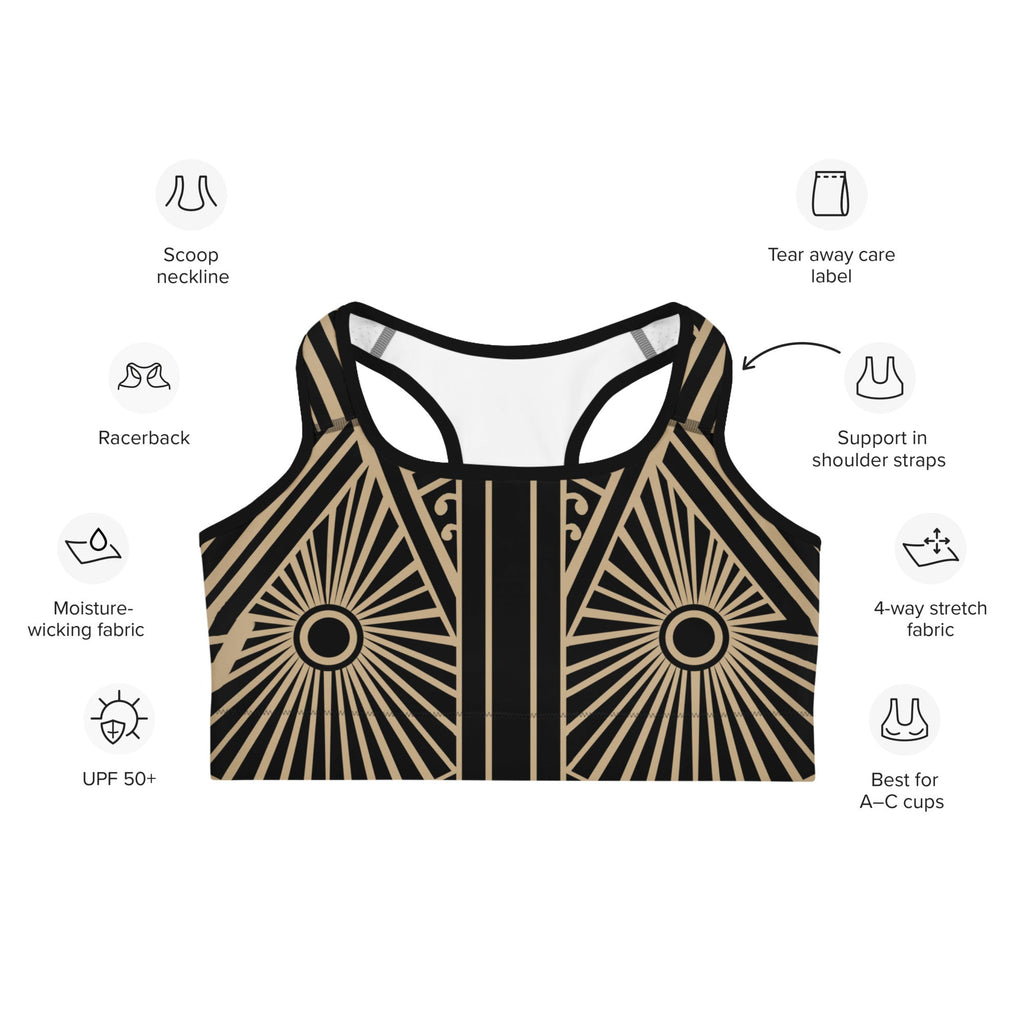 Tribal Geometry Sports bra