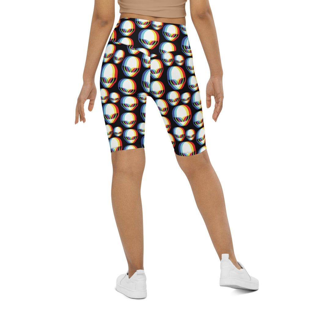 Trippy Alien Biker Shorts