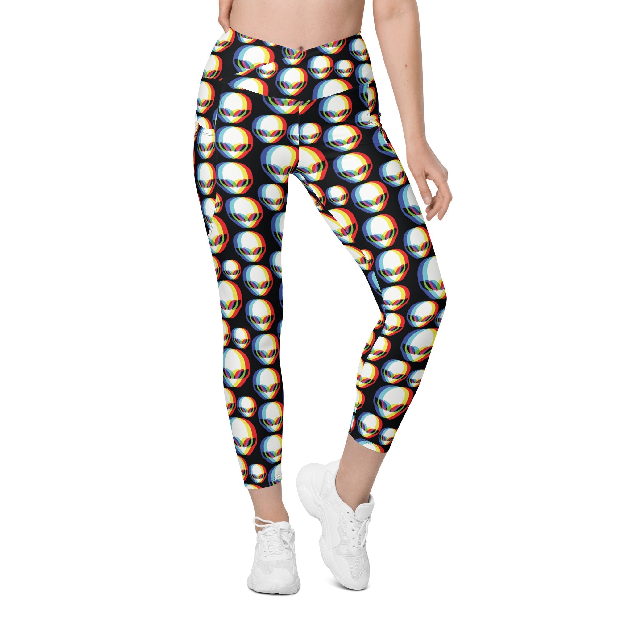 Trippy Alien Crossover Leggings With Pockets