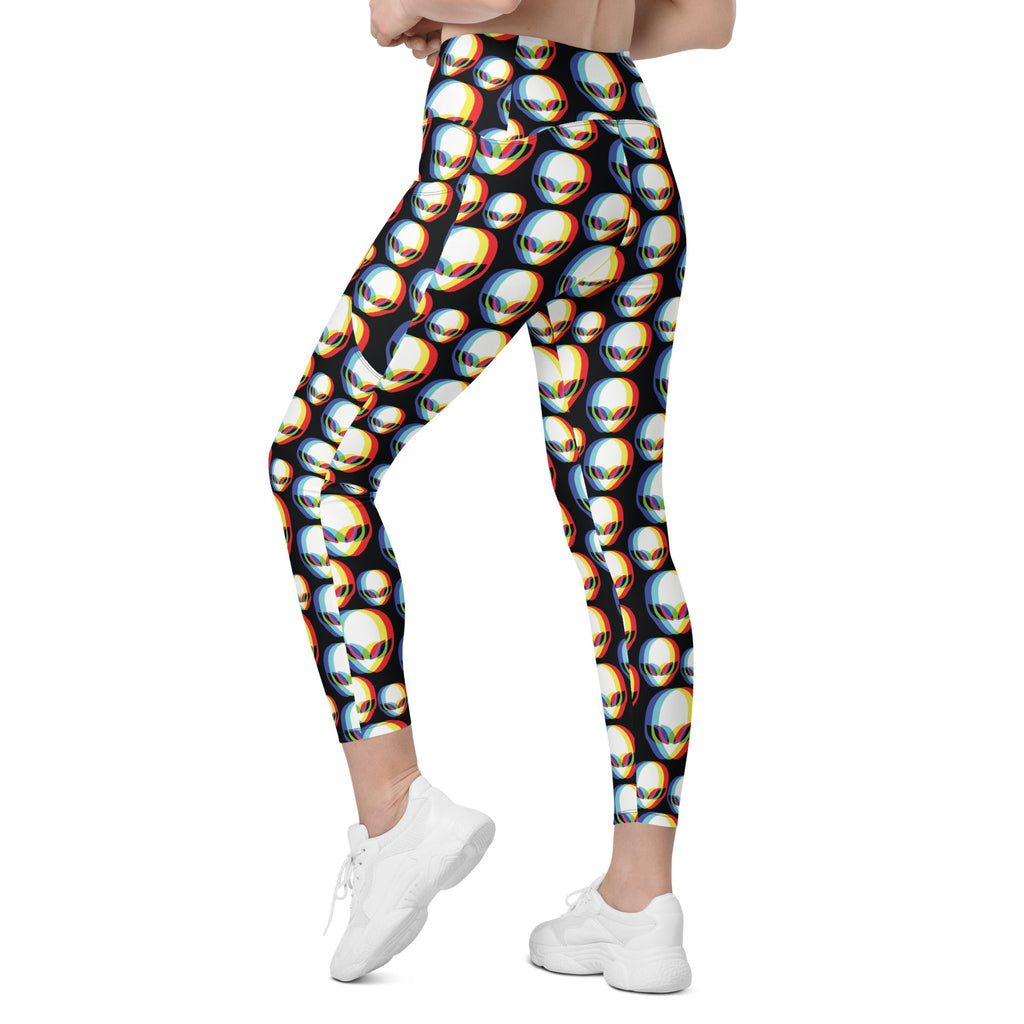 Trippy Alien Leggings With Pockets