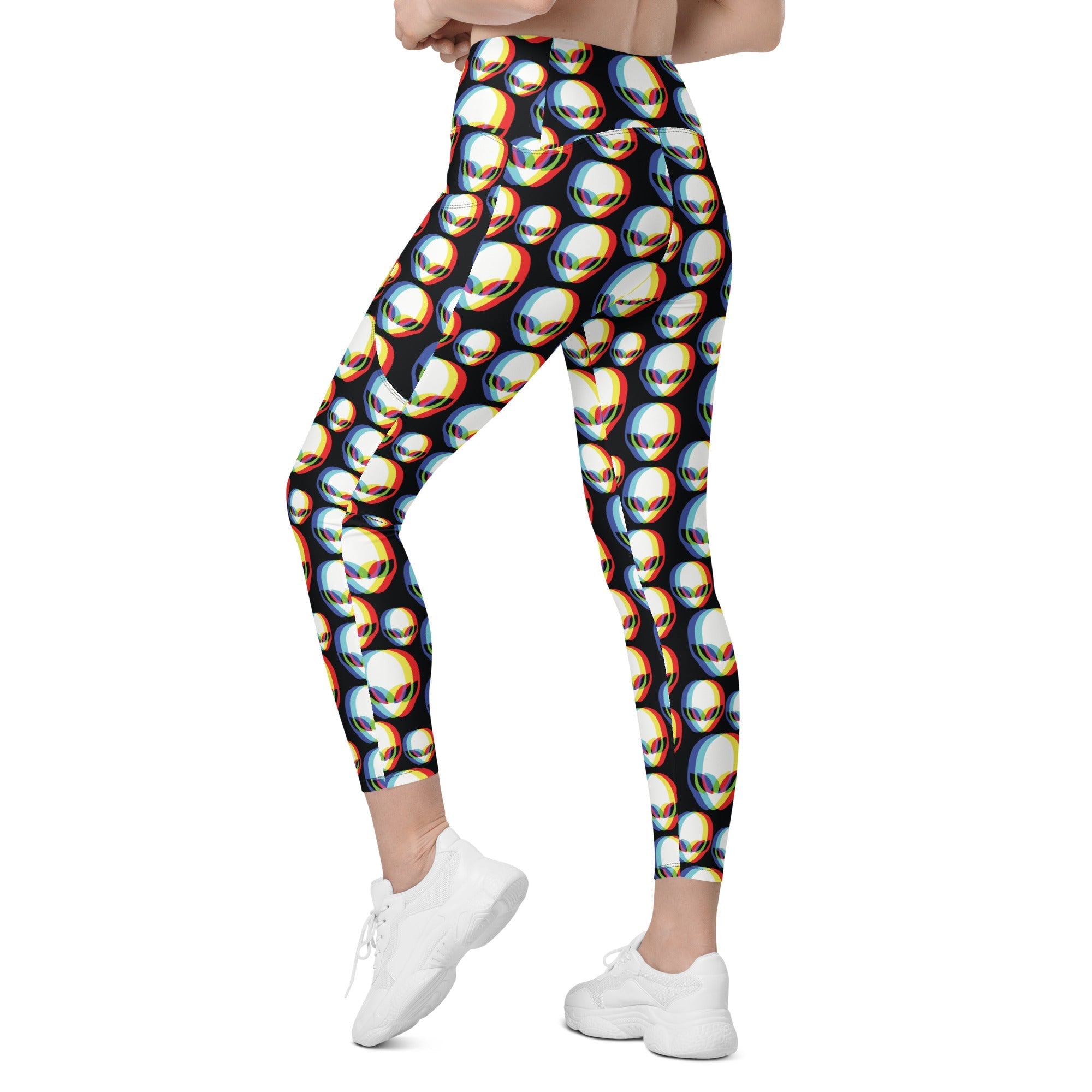 Trippy Alien Leggings With Pockets