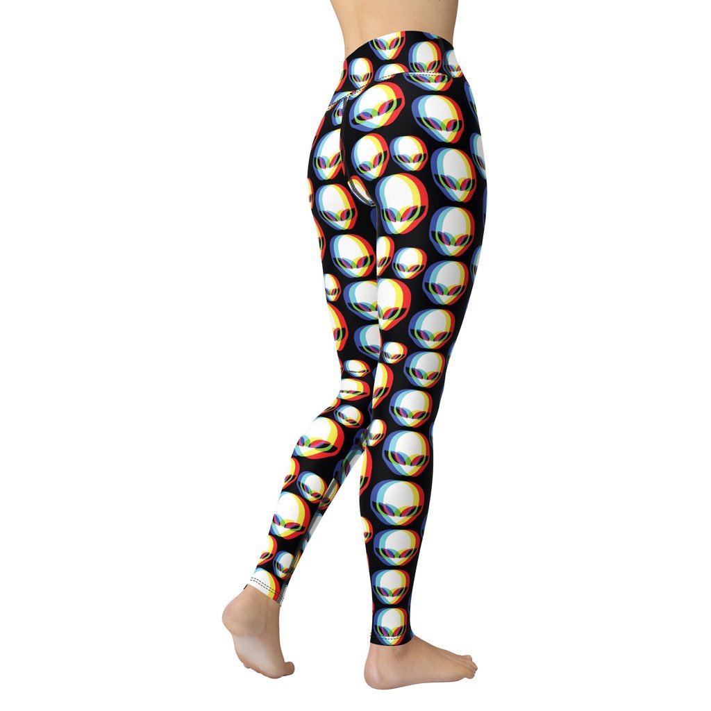 Trippy Alien Yoga Leggings