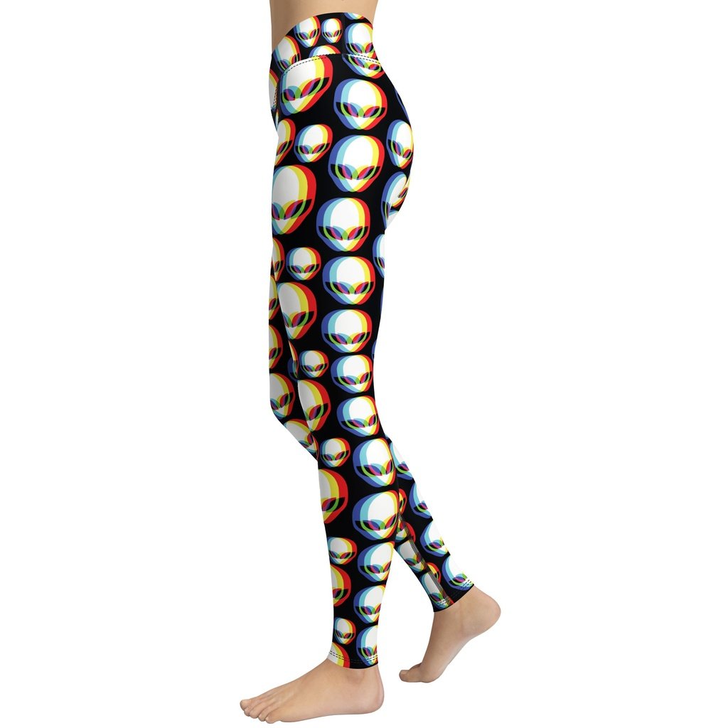 Trippy Alien Yoga Leggings