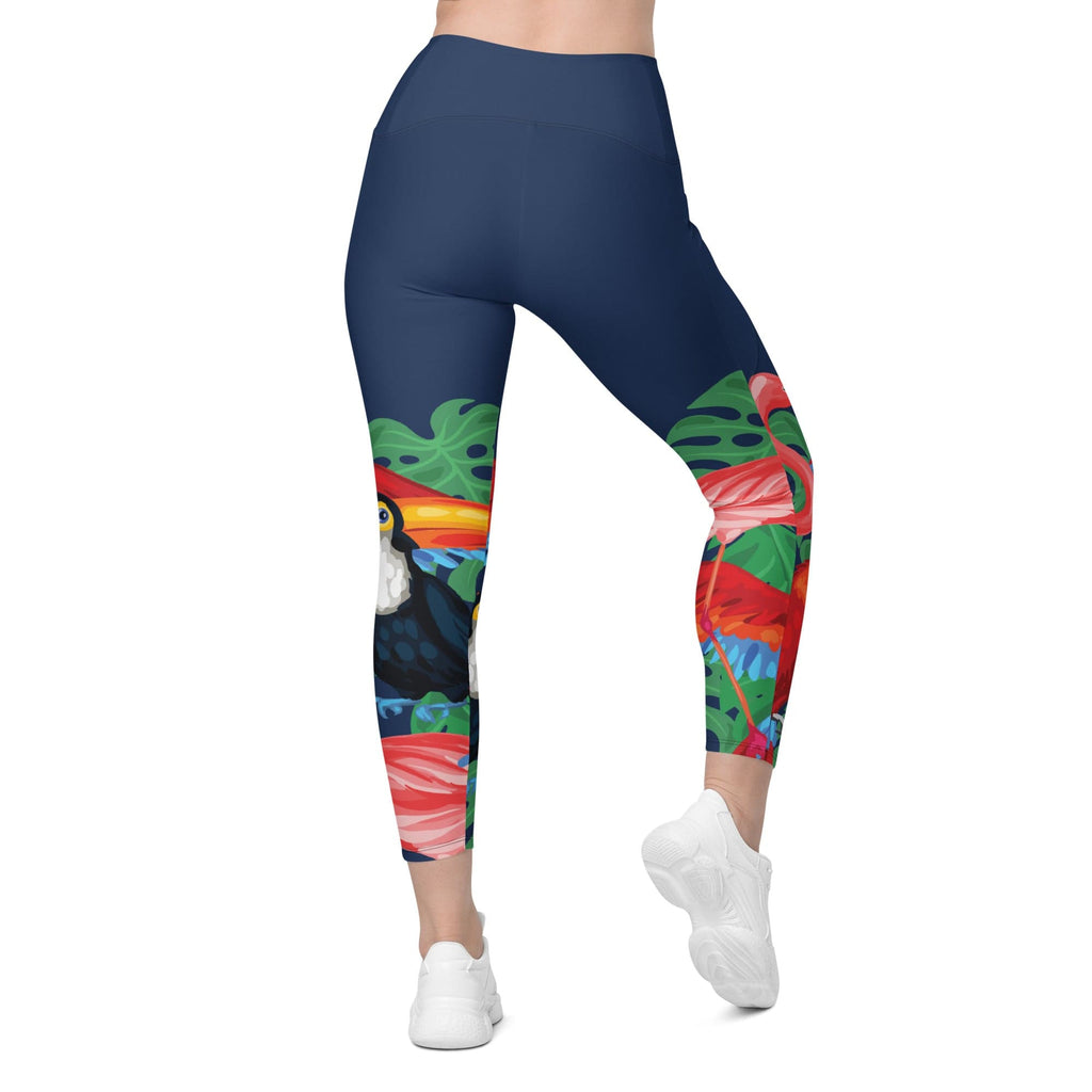 Tropical Birds Leggings With Pockets