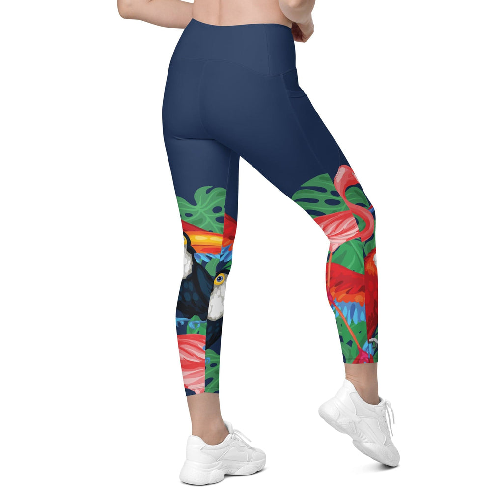 Tropical Birds Leggings With Pockets