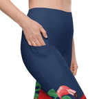 Tropical Birds Leggings With Pockets