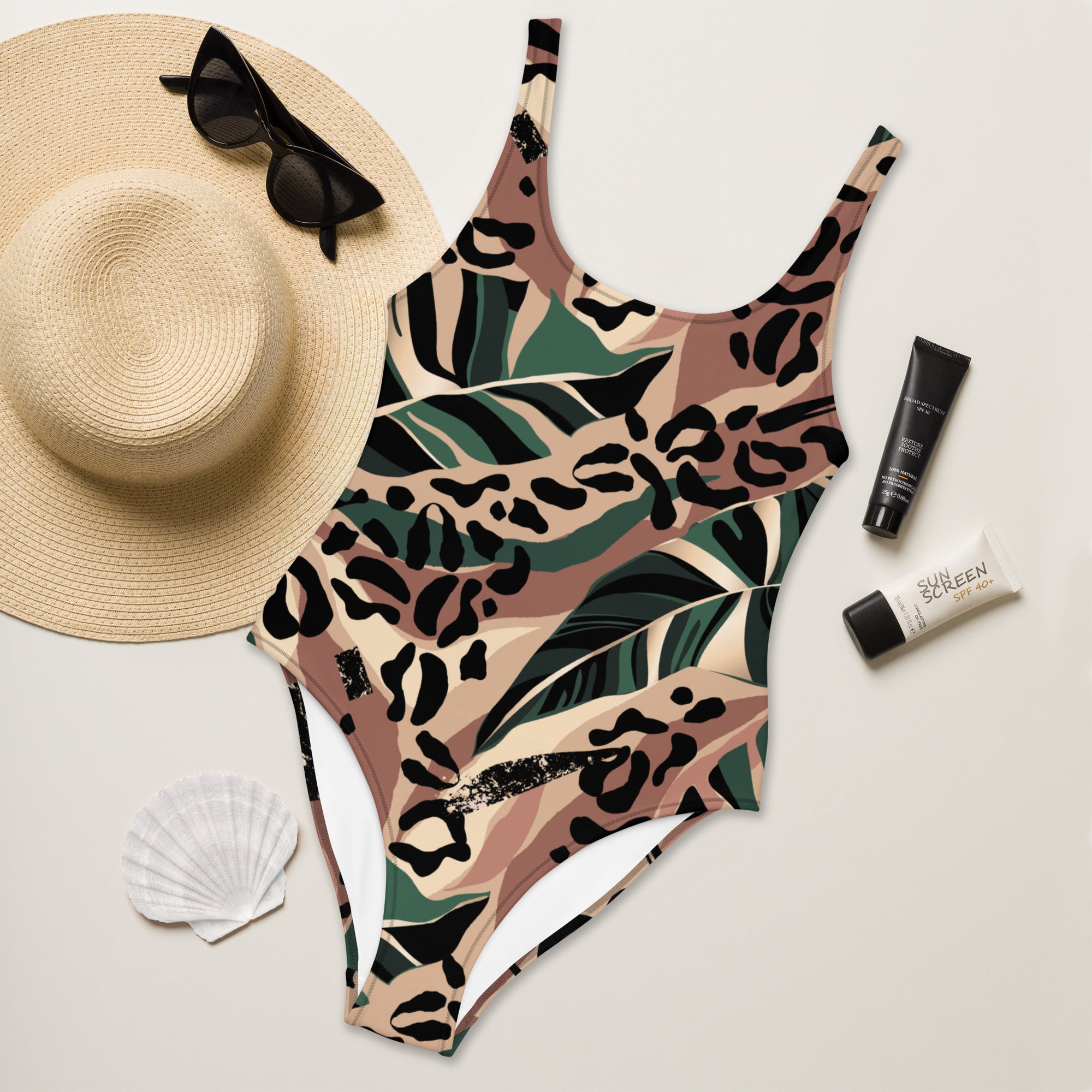 Tropical Leopard One-Piece Swimsuit