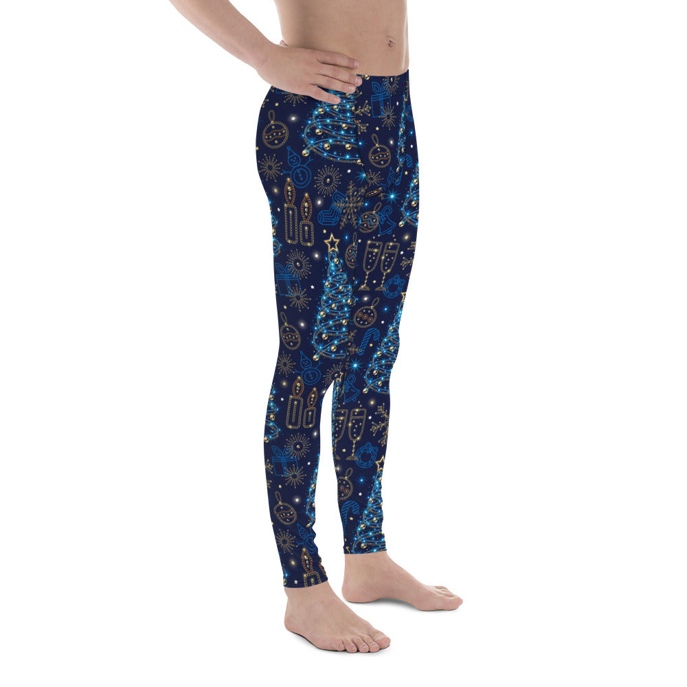 Twinkling Tinsel Dreams Men's Leggings