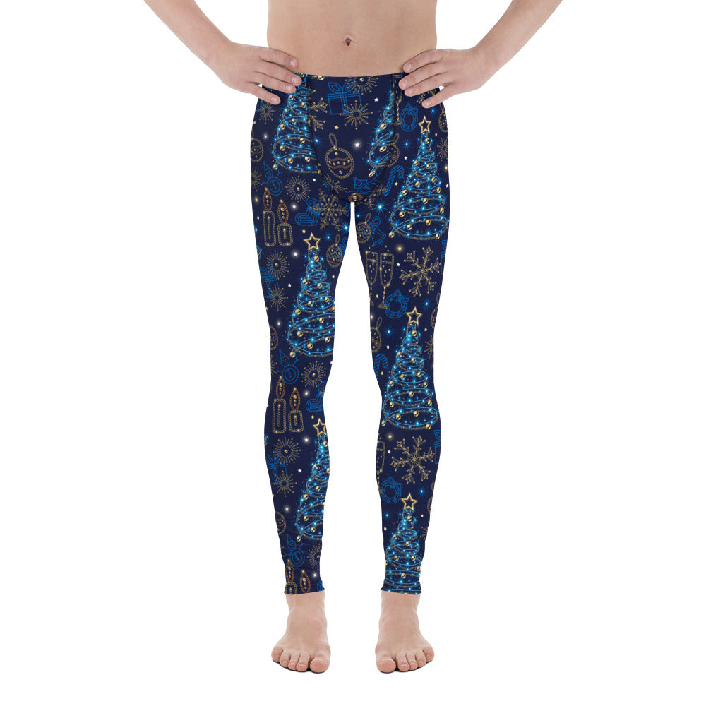 Twinkling Tinsel Dreams Men's Leggings