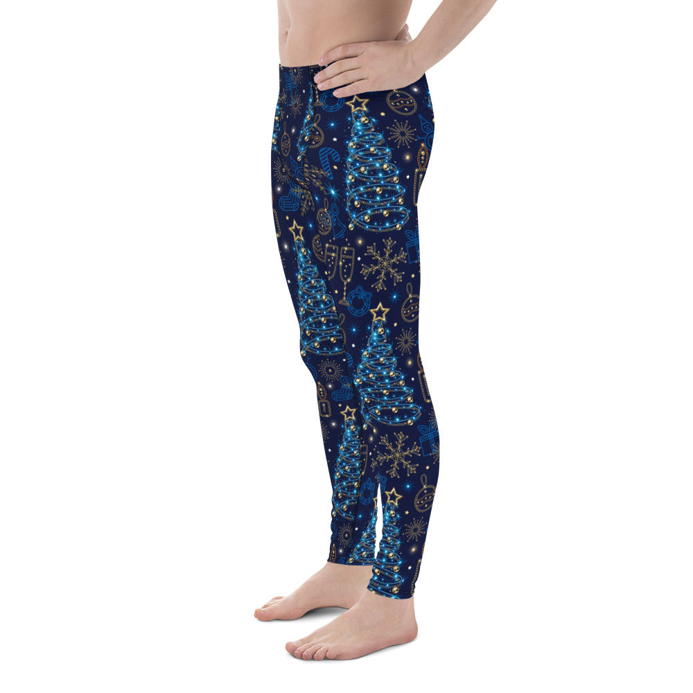 Twinkling Tinsel Dreams Men's Leggings