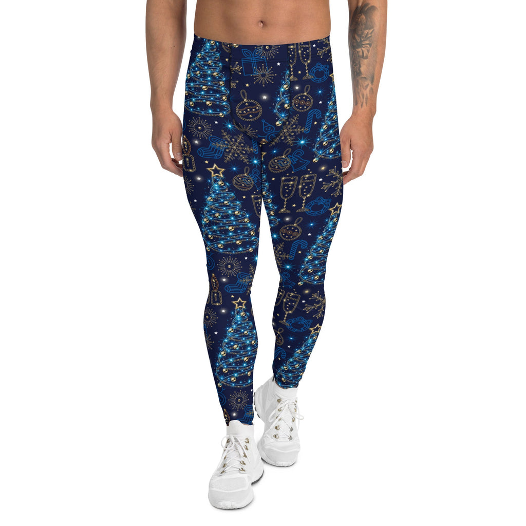 Twinkling Tinsel Dreams Men's Leggings