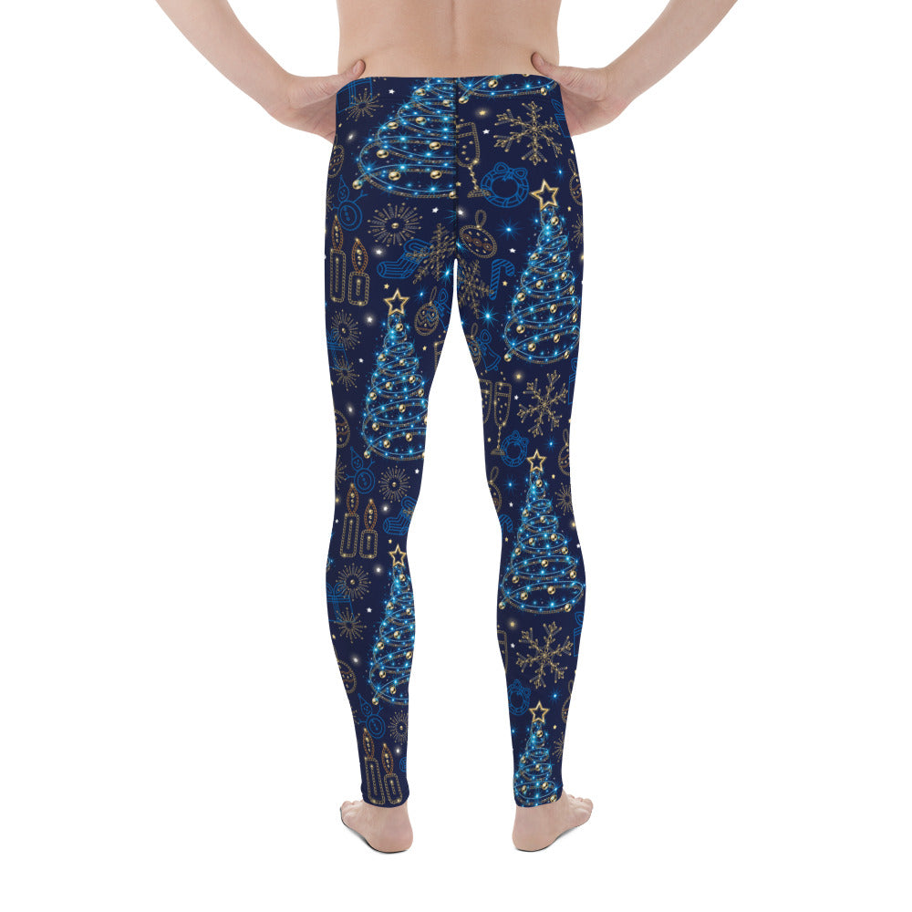 Twinkling Tinsel Dreams Men's Leggings