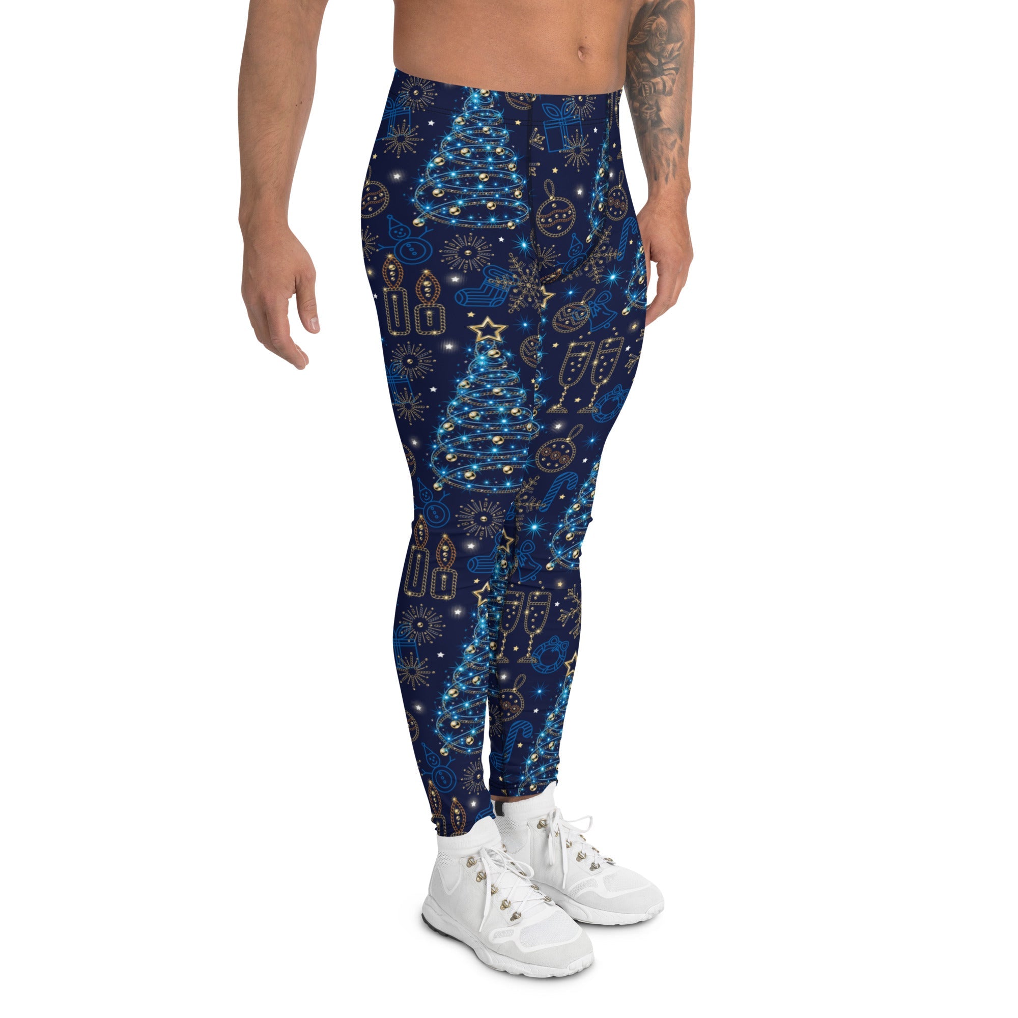 Twinkling Tinsel Dreams Men's Leggings