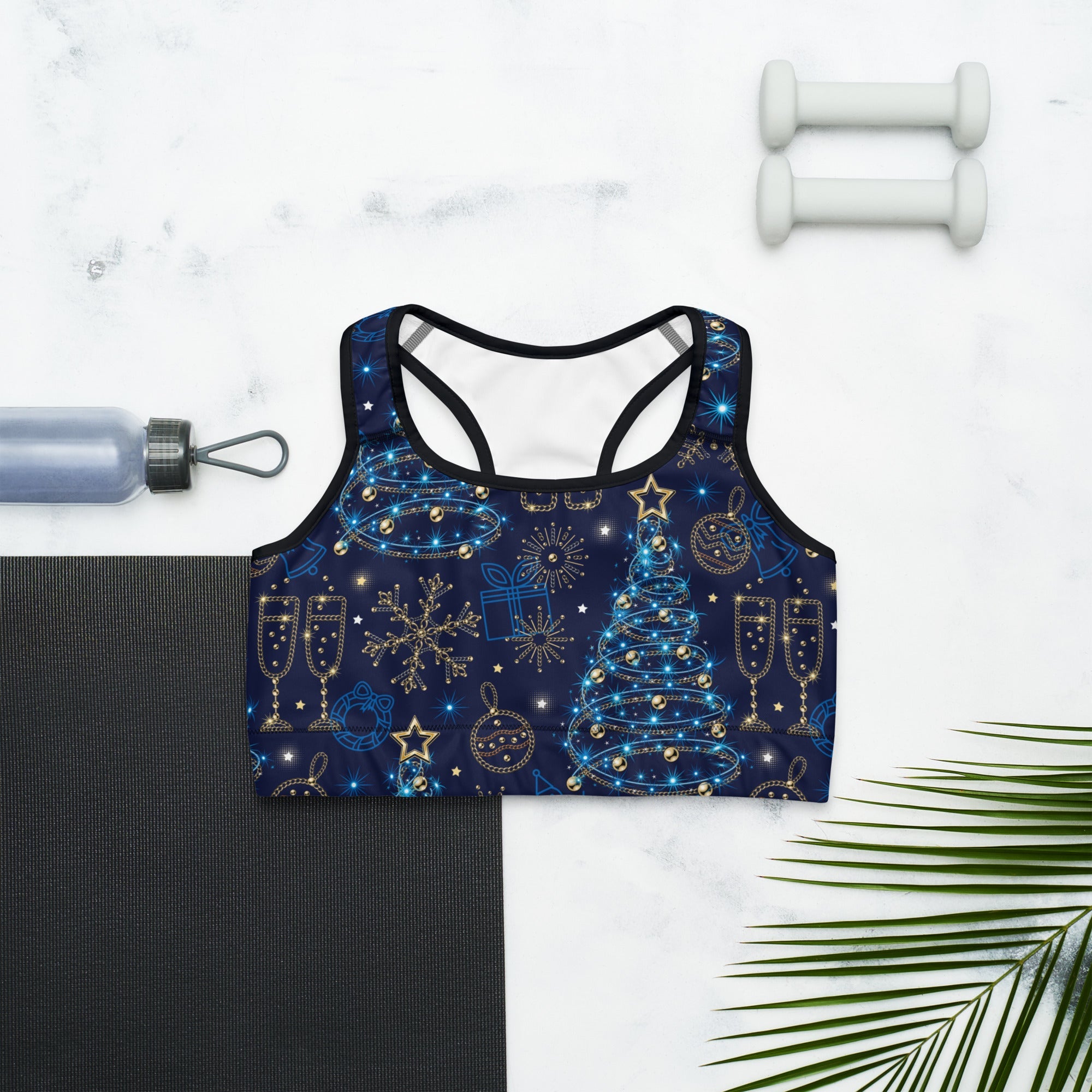 Twinkling Tinsel Dreams Sports Bra