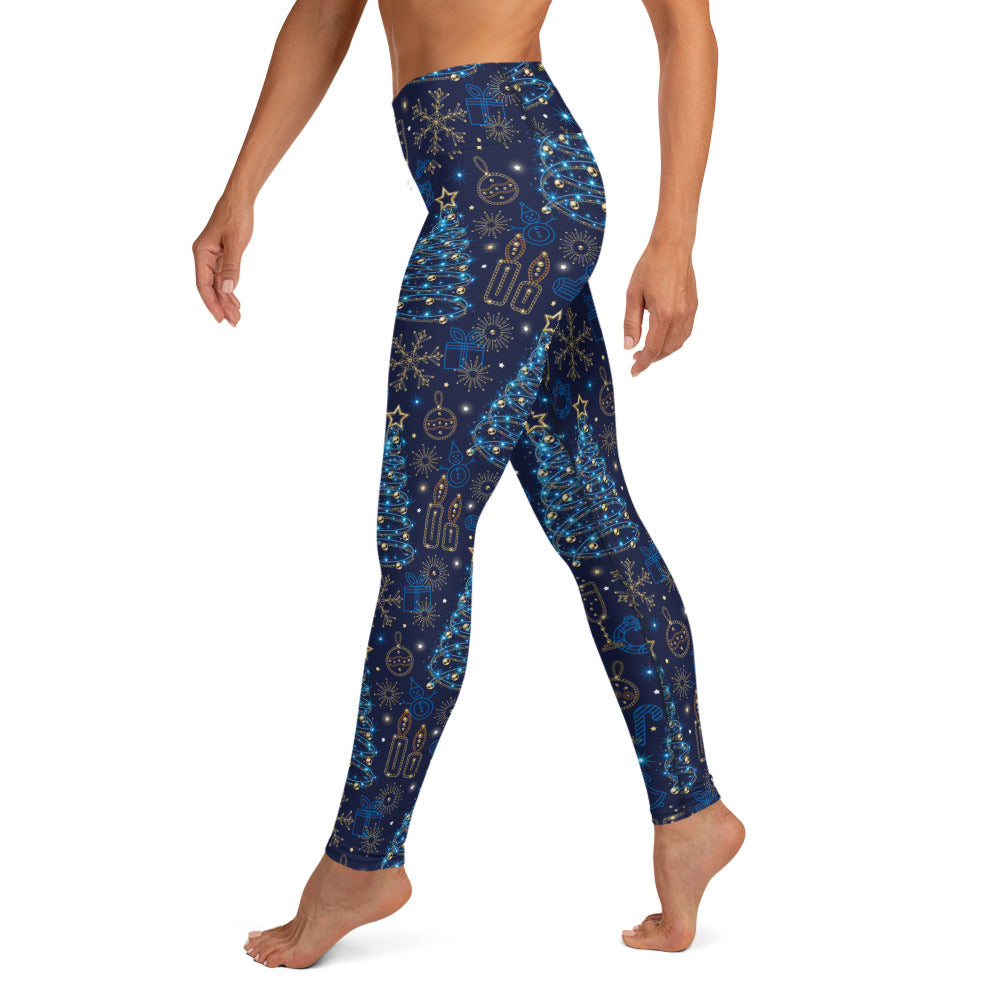 Twinkling Tinsel Dreams Yoga Leggings