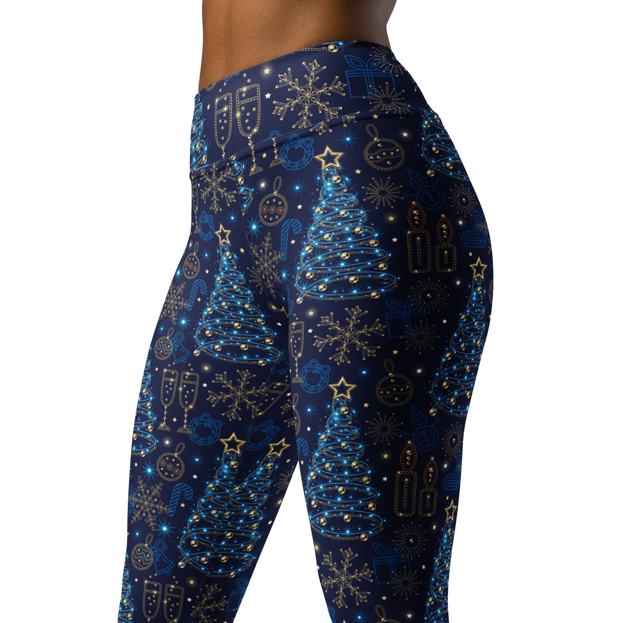 Twinkling Tinsel Dreams Yoga Leggings