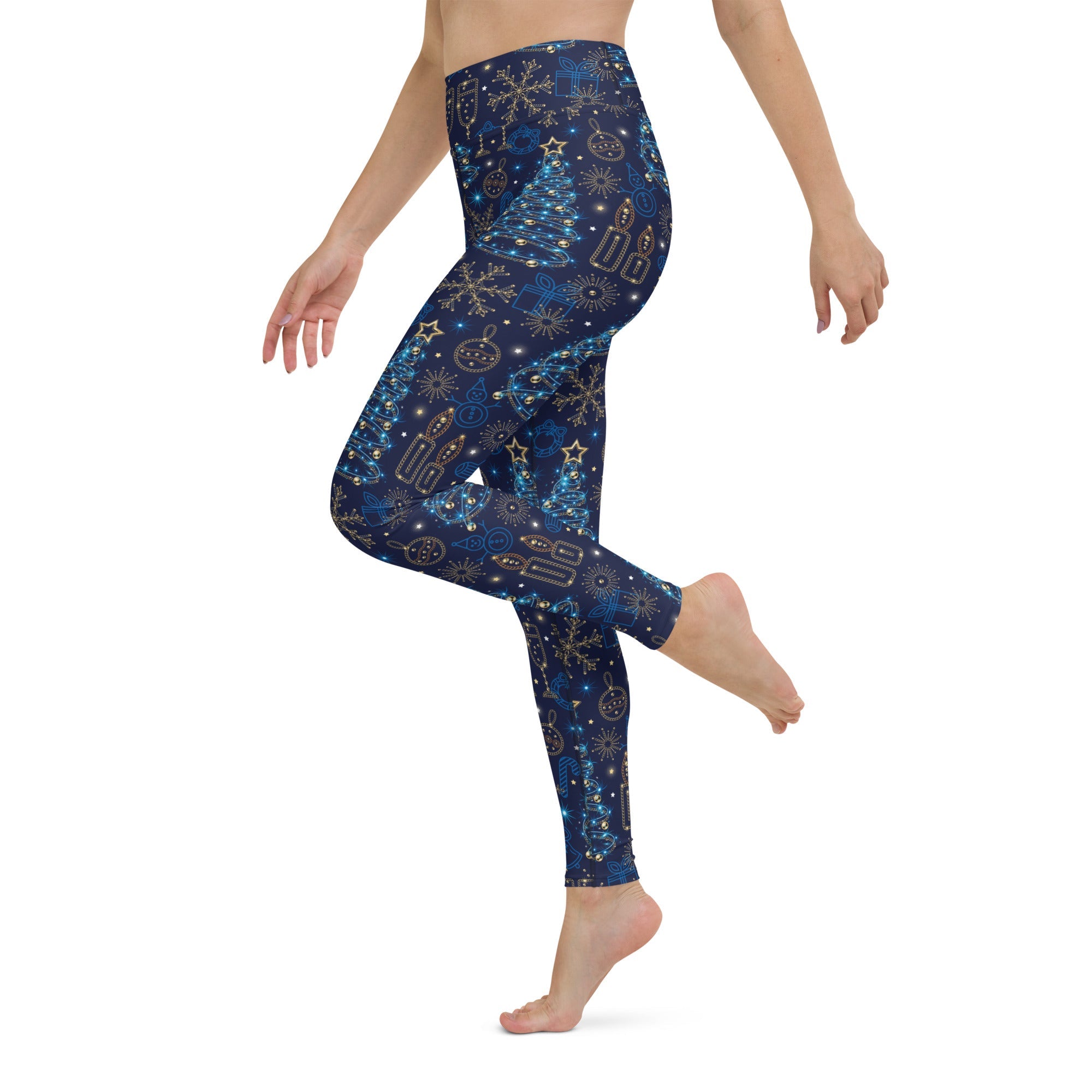 Twinkling Tinsel Dreams Yoga Leggings