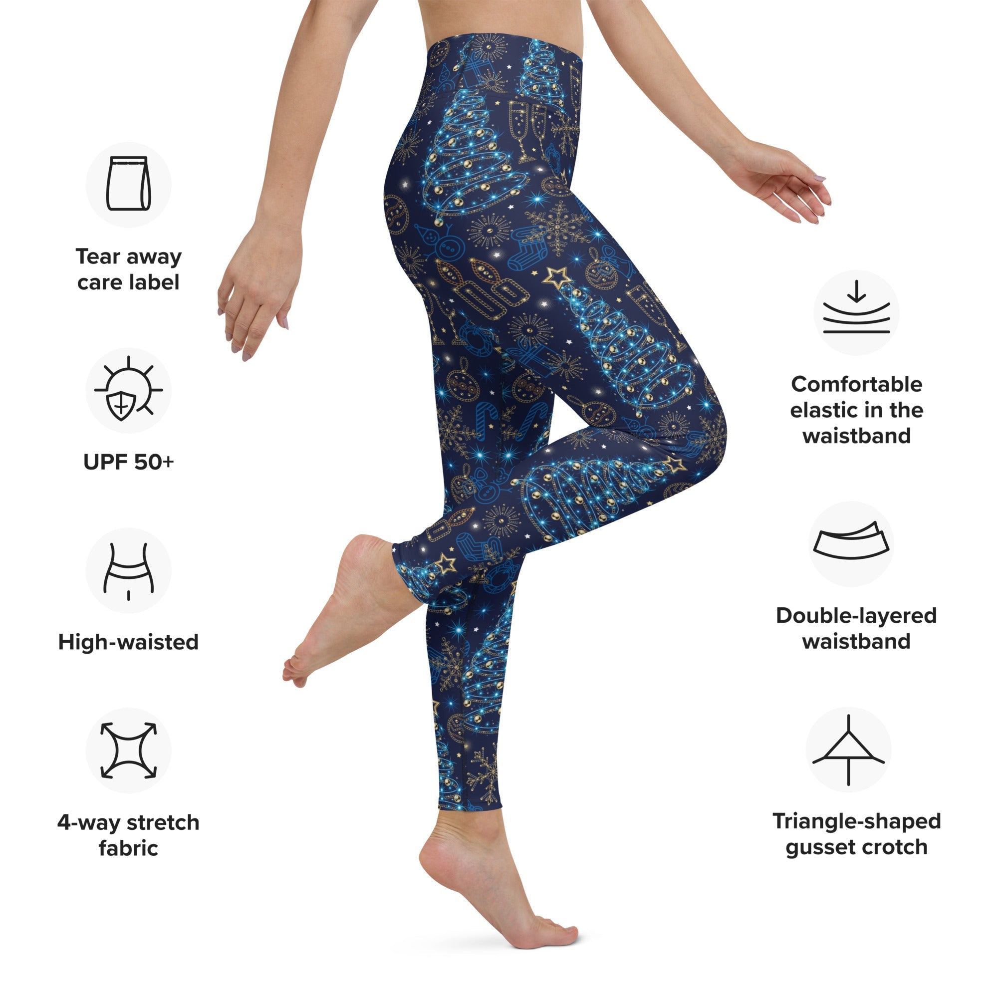 Twinkling Tinsel Dreams Yoga Leggings