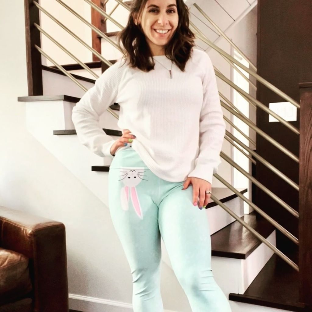 Two Bunnies Easter Yoga Leggings