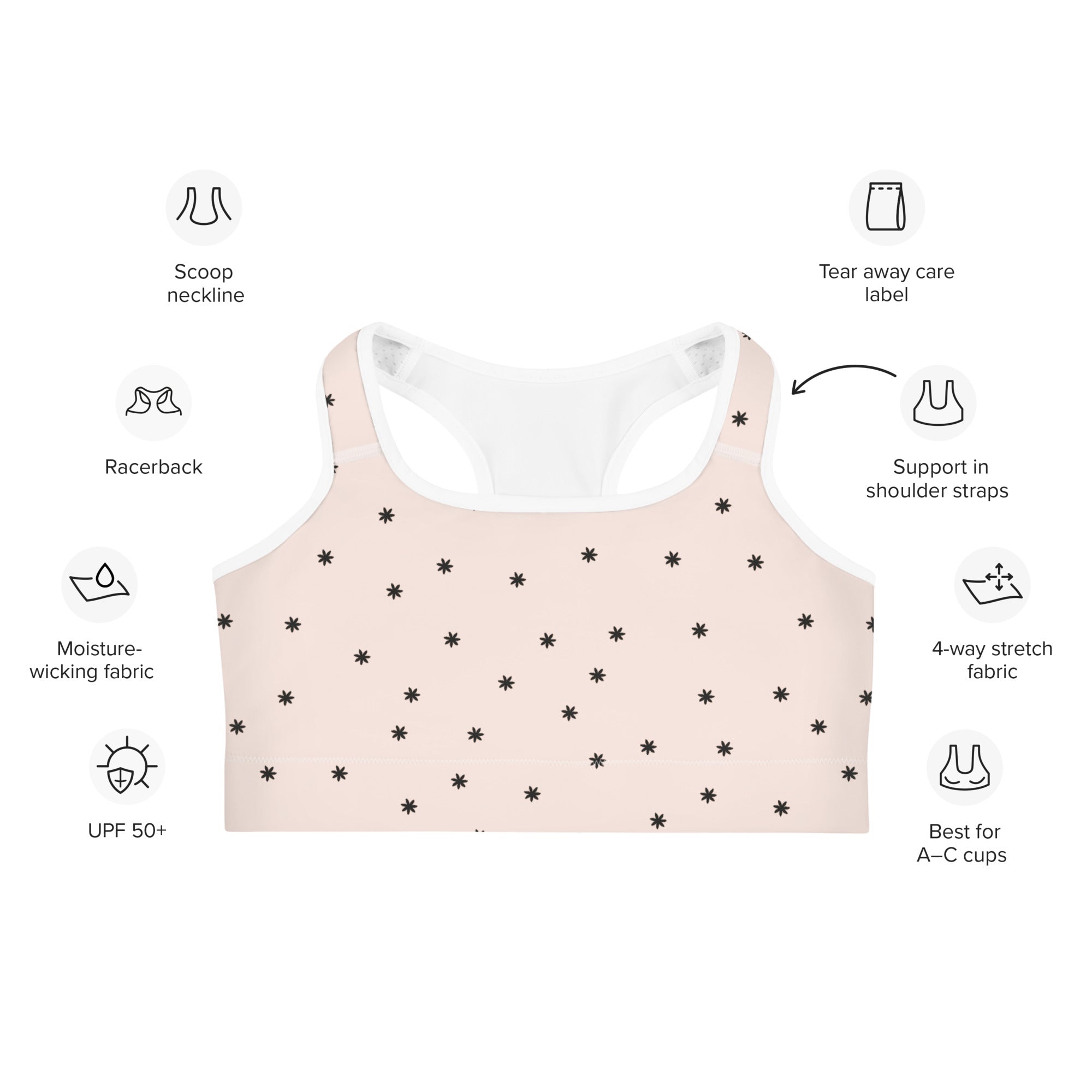 Two-Patterned Easter Sports Bra