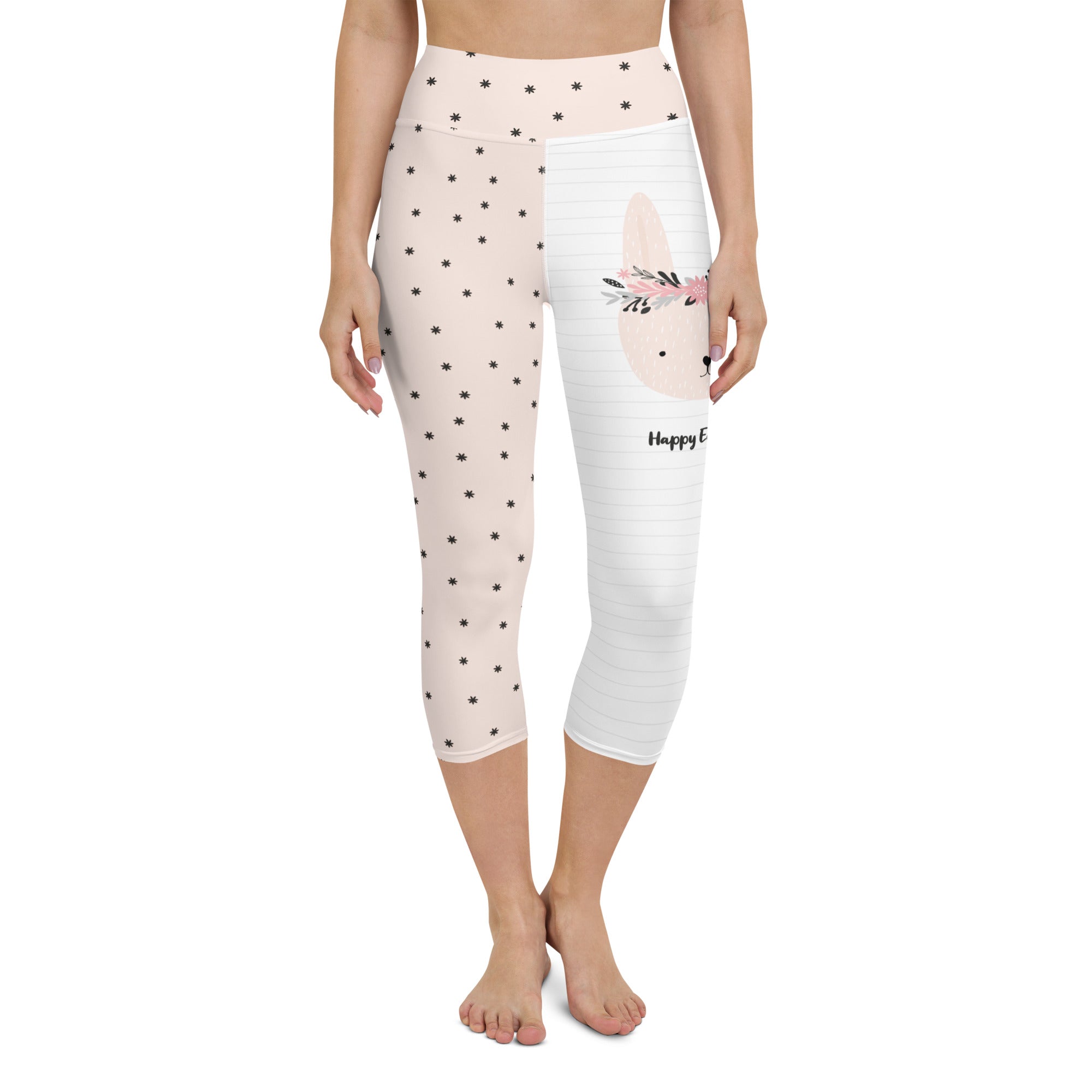 Two-Patterned Easter Yoga Capris