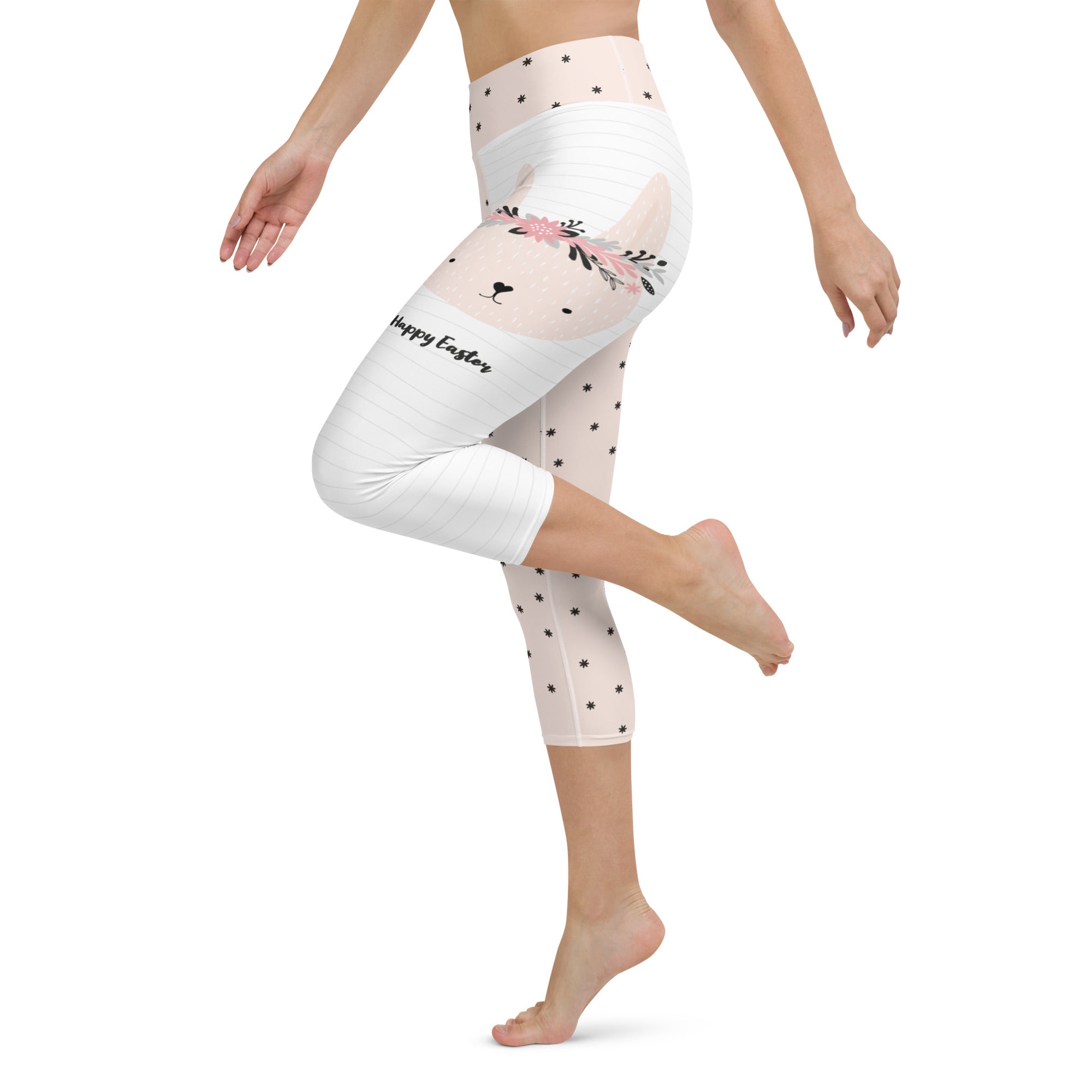 Two-Patterned Easter Yoga Capris