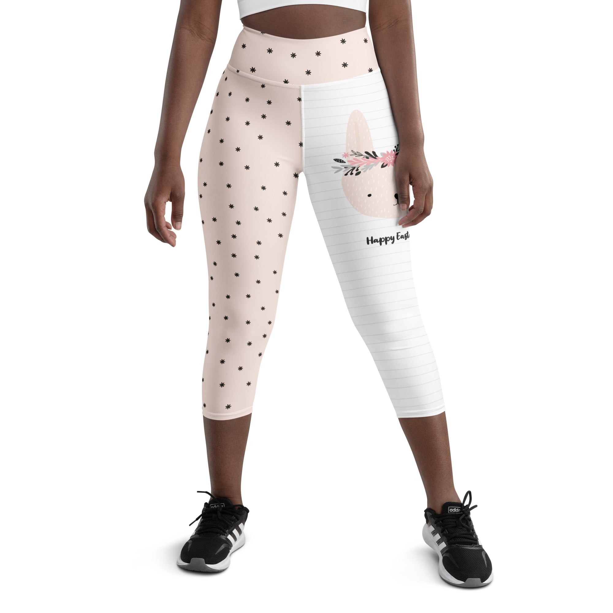 Two-Patterned Easter Yoga Capris