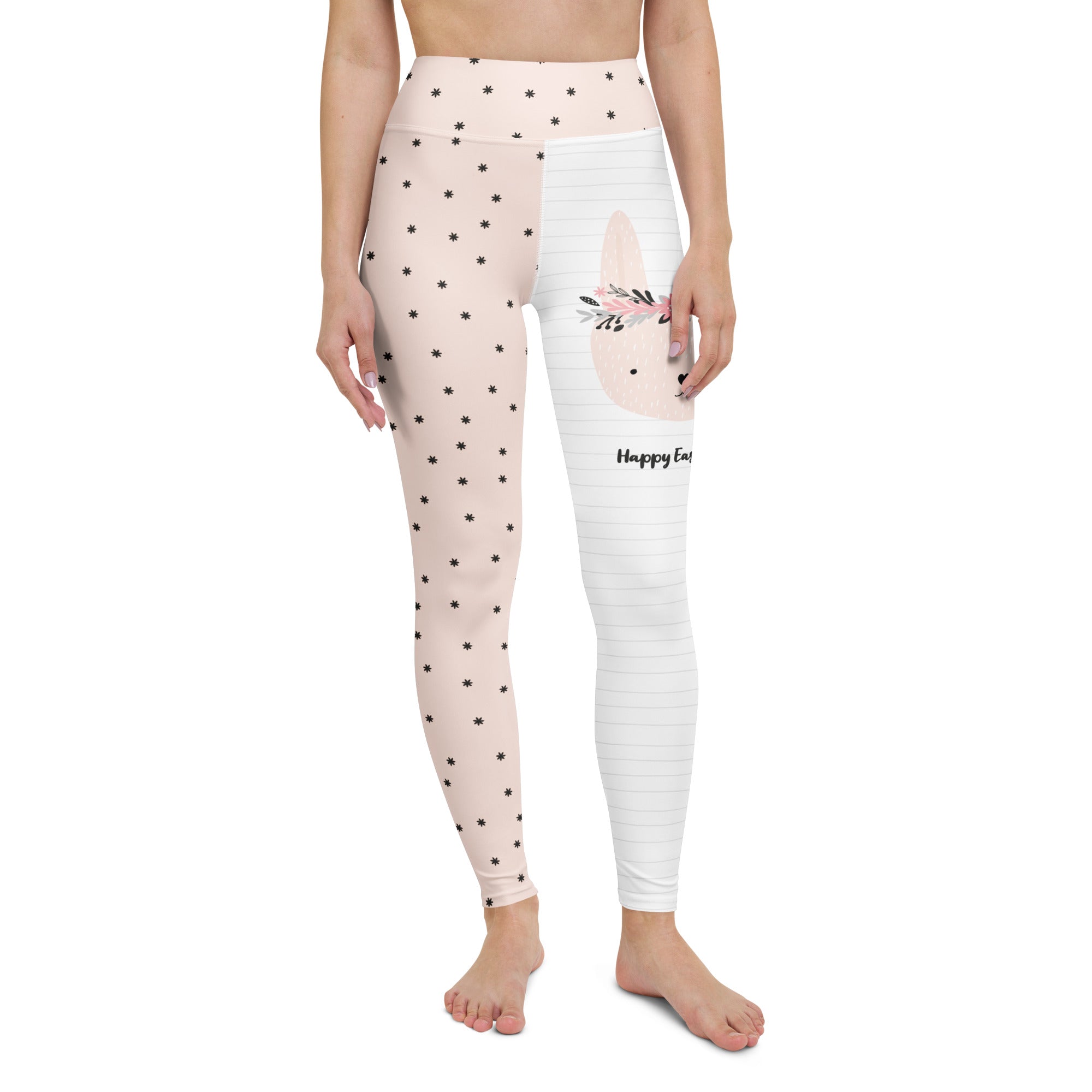 Two-Patterned Easter Yoga Leggings