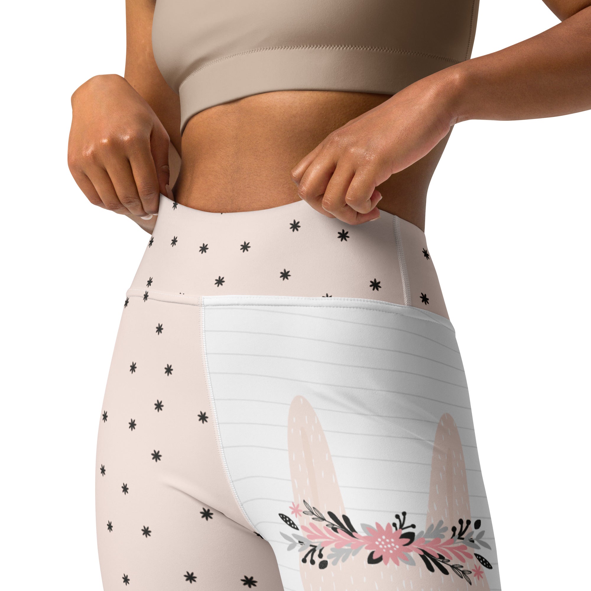 Two-Patterned Easter Yoga Leggings