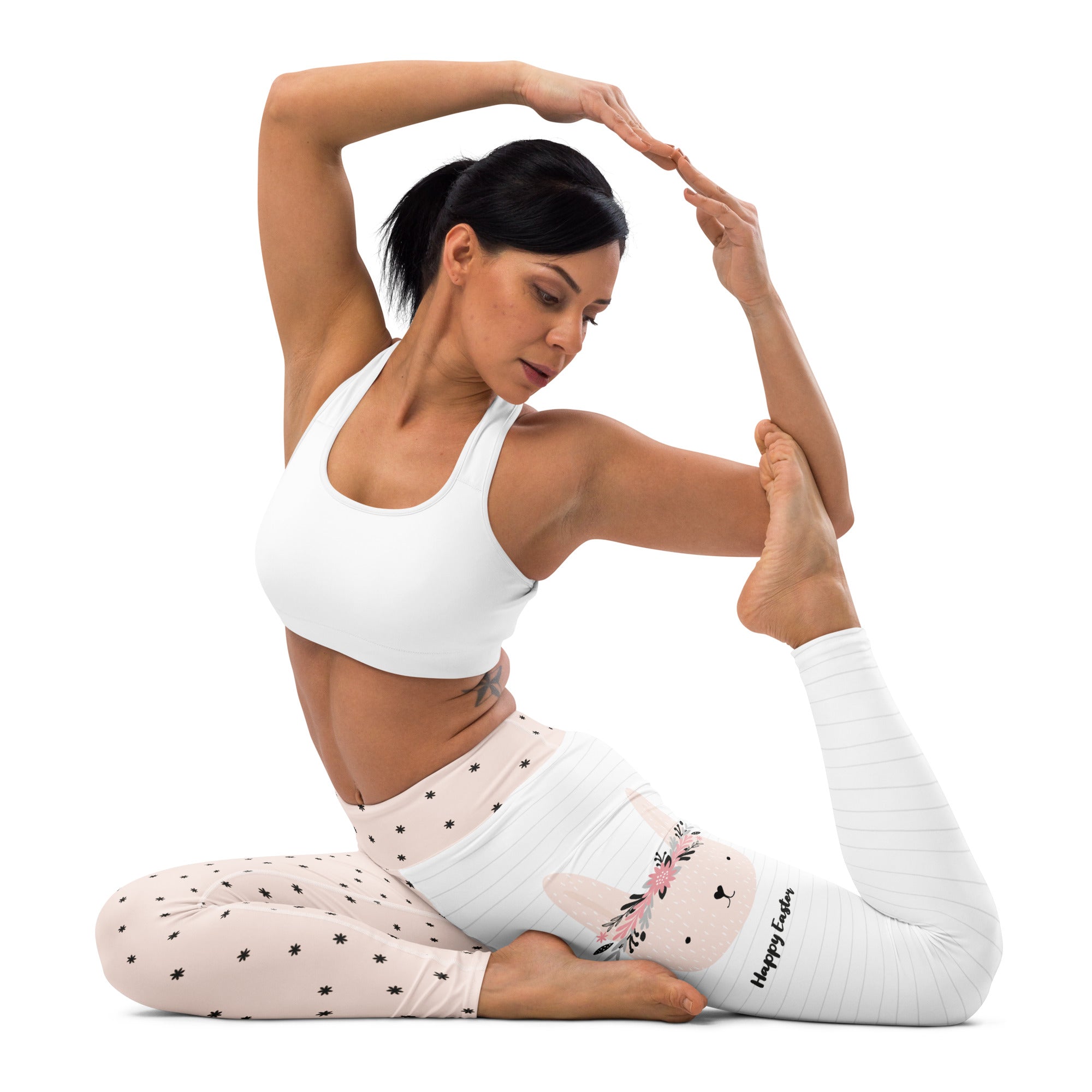 Two-Patterned Easter Yoga Leggings