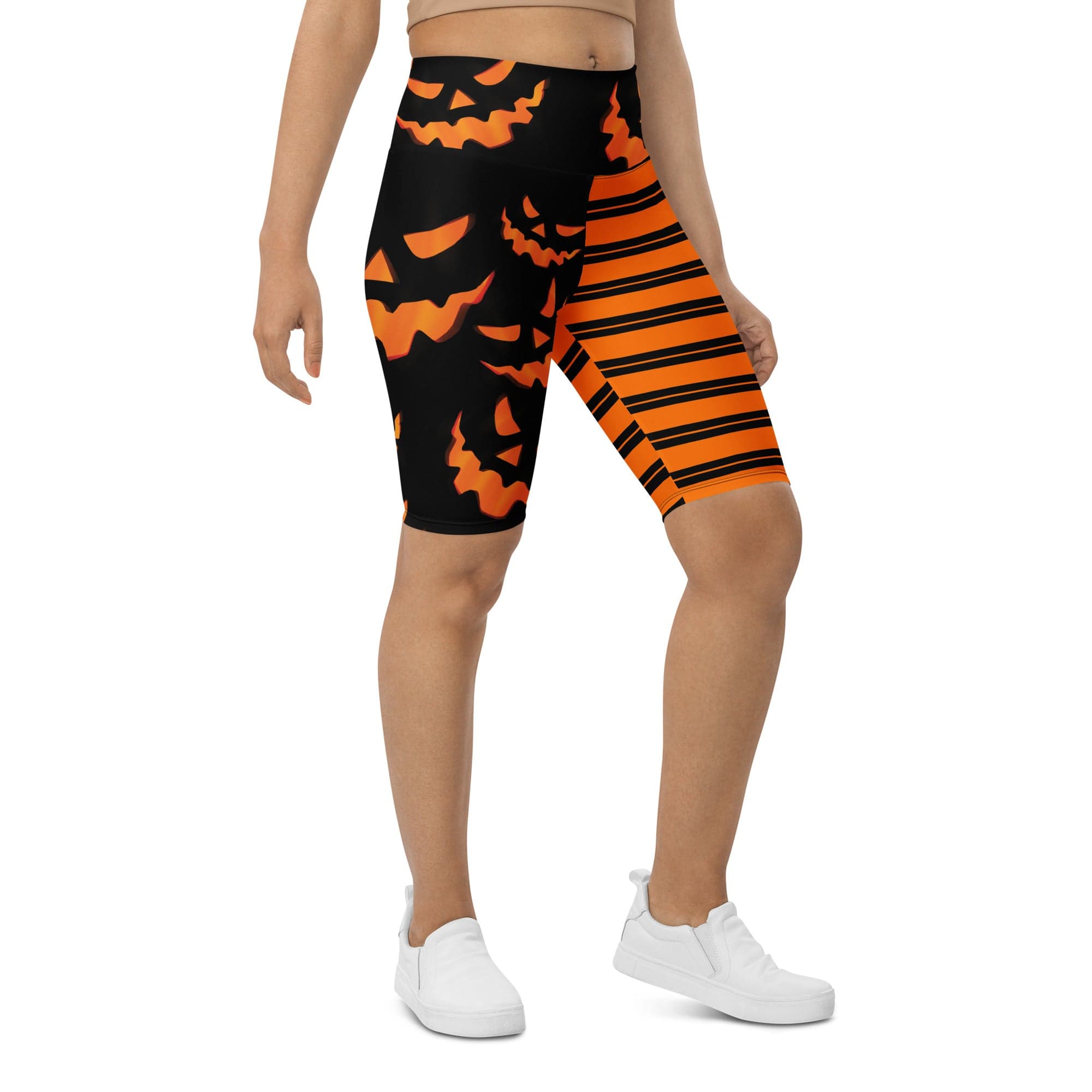 Two Patterned Halloween Biker Shorts