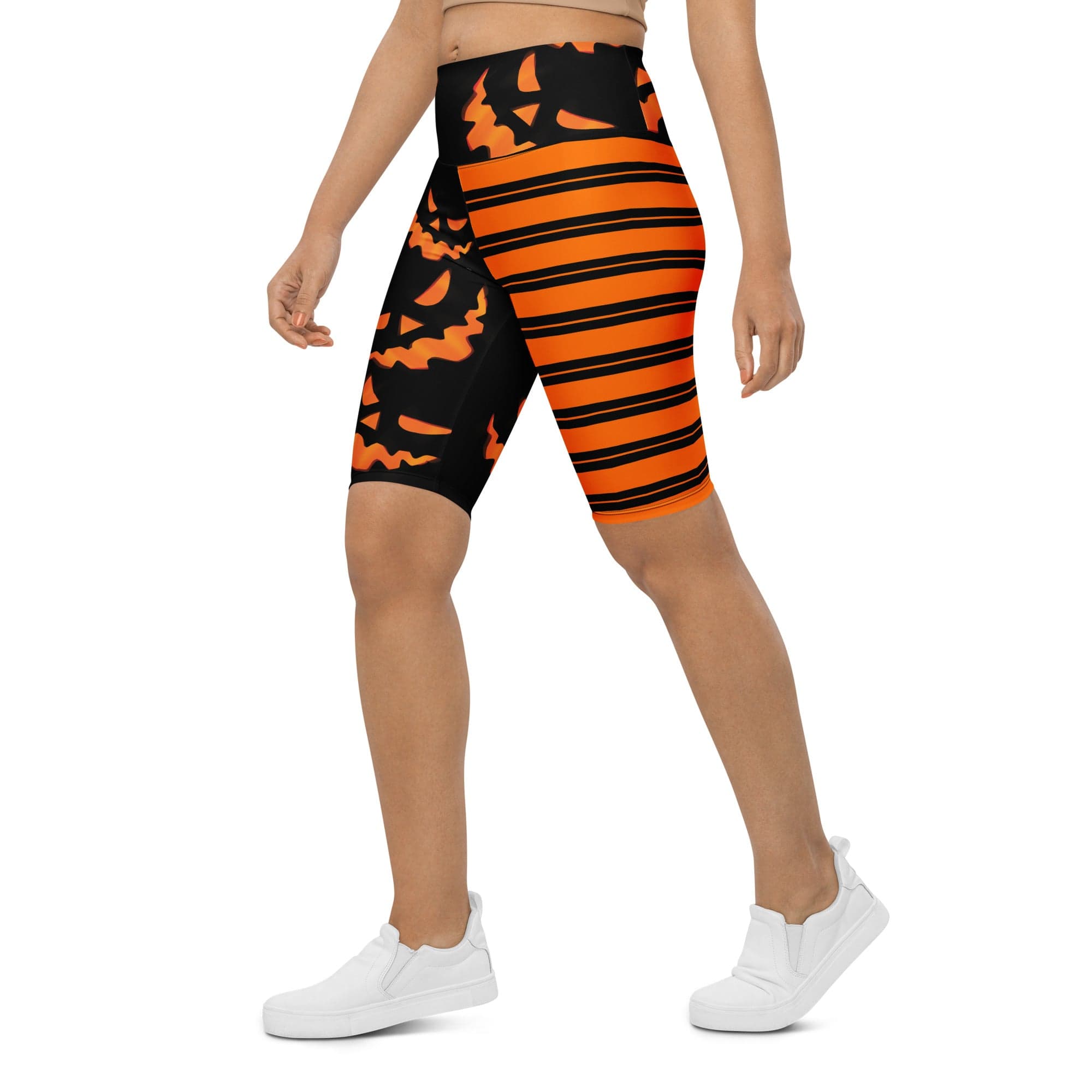 Two Patterned Halloween Biker Shorts