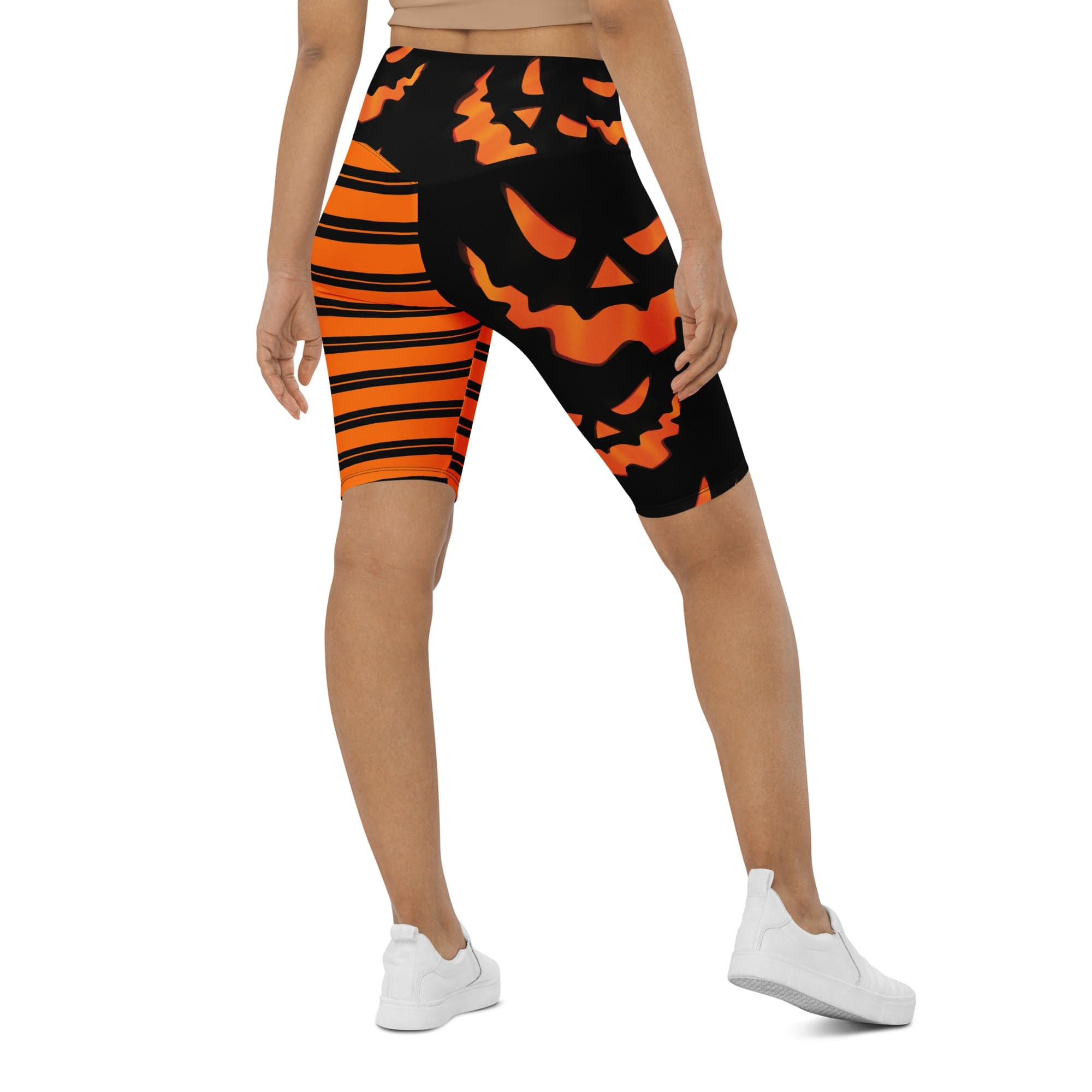 Two Patterned Halloween Biker Shorts