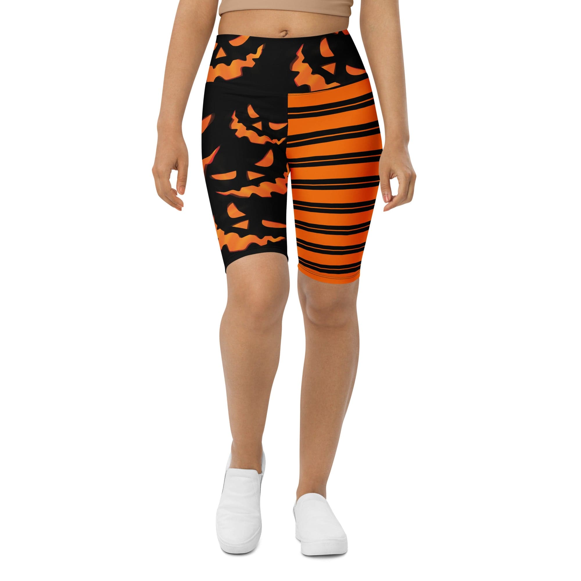 Two Patterned Halloween Biker Shorts