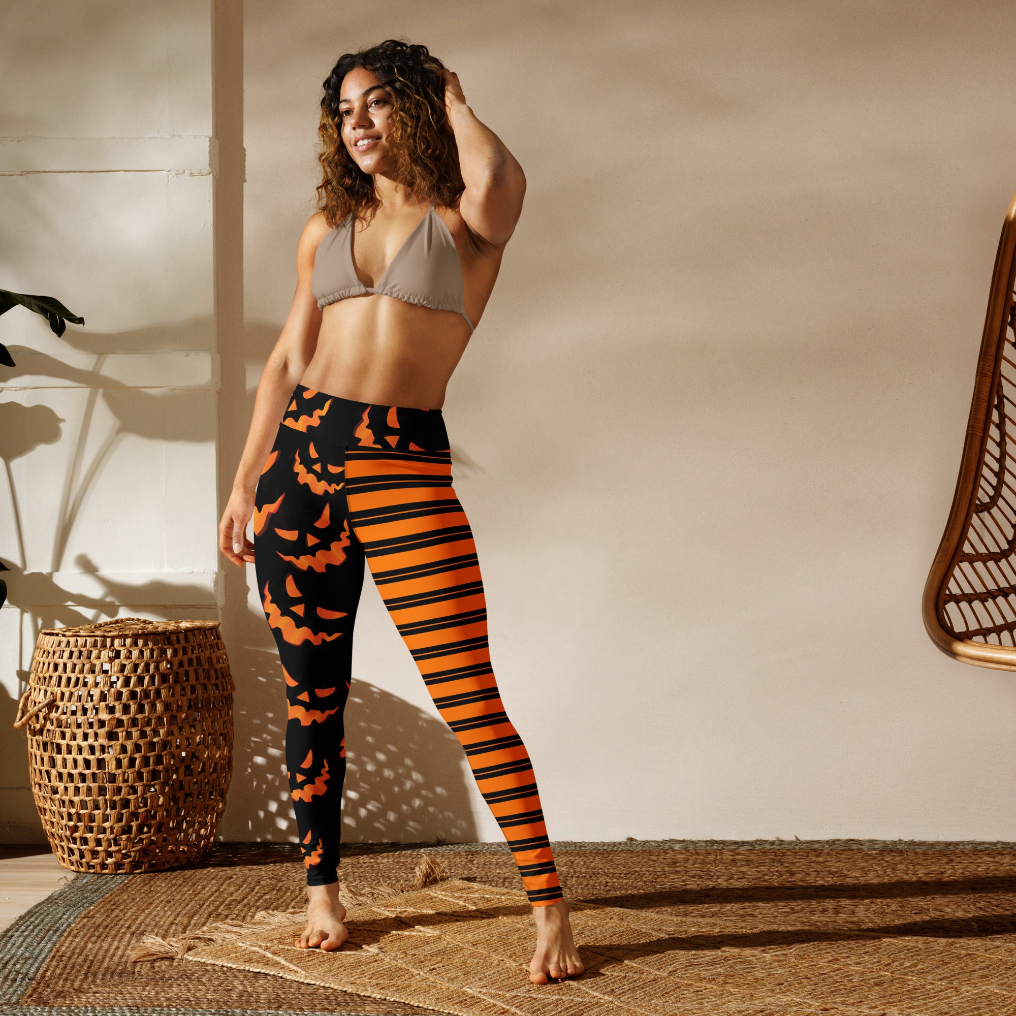 Two Patterned Halloween Yoga Leggings