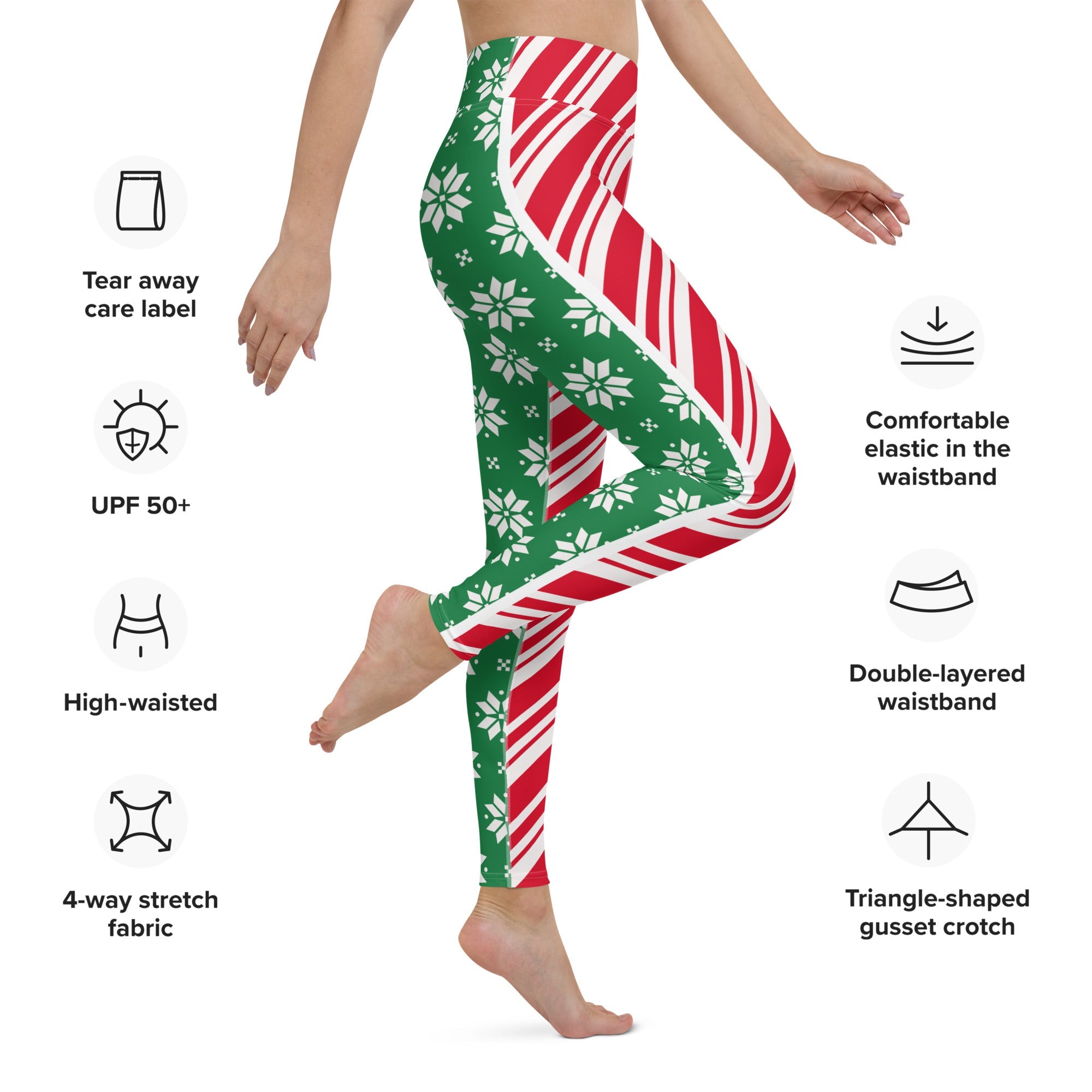 Two-Side Pattern Christmas Yoga Leggings