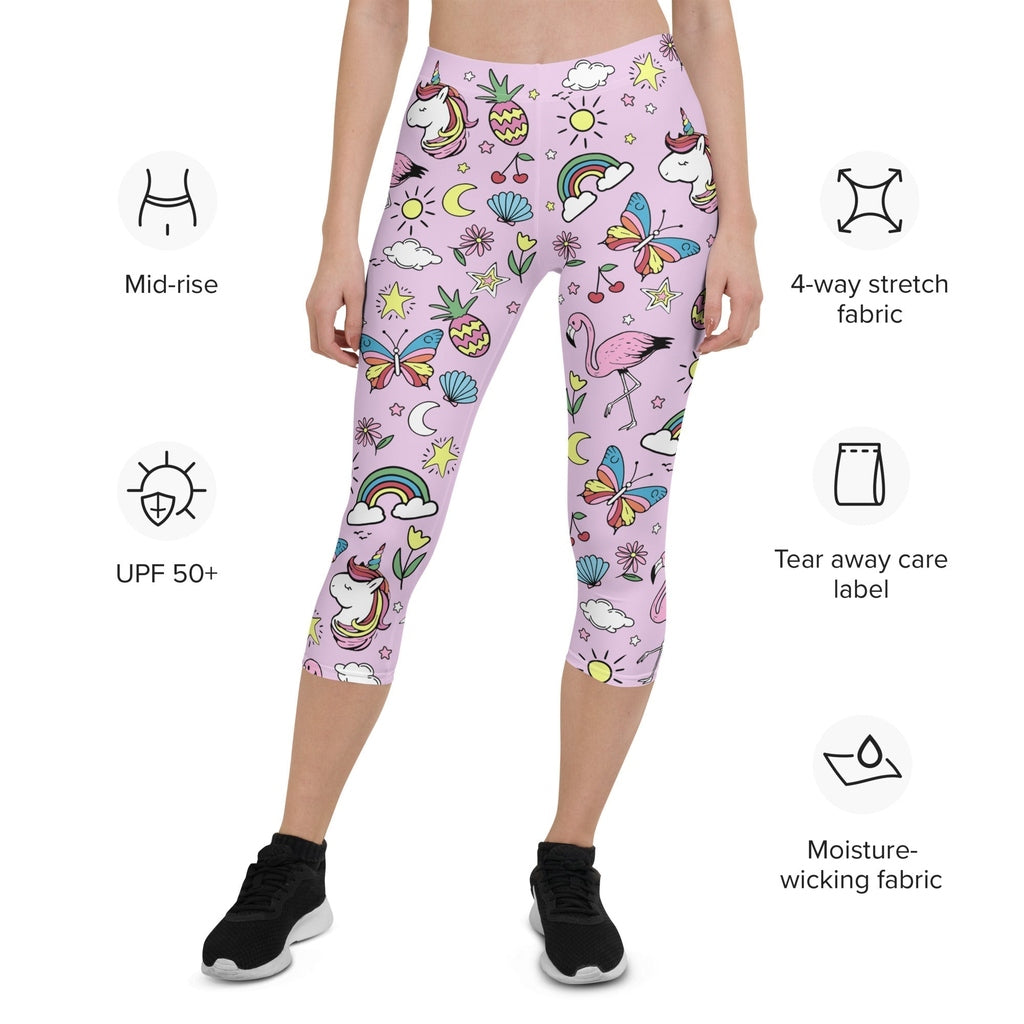 Unicorn Print Capris