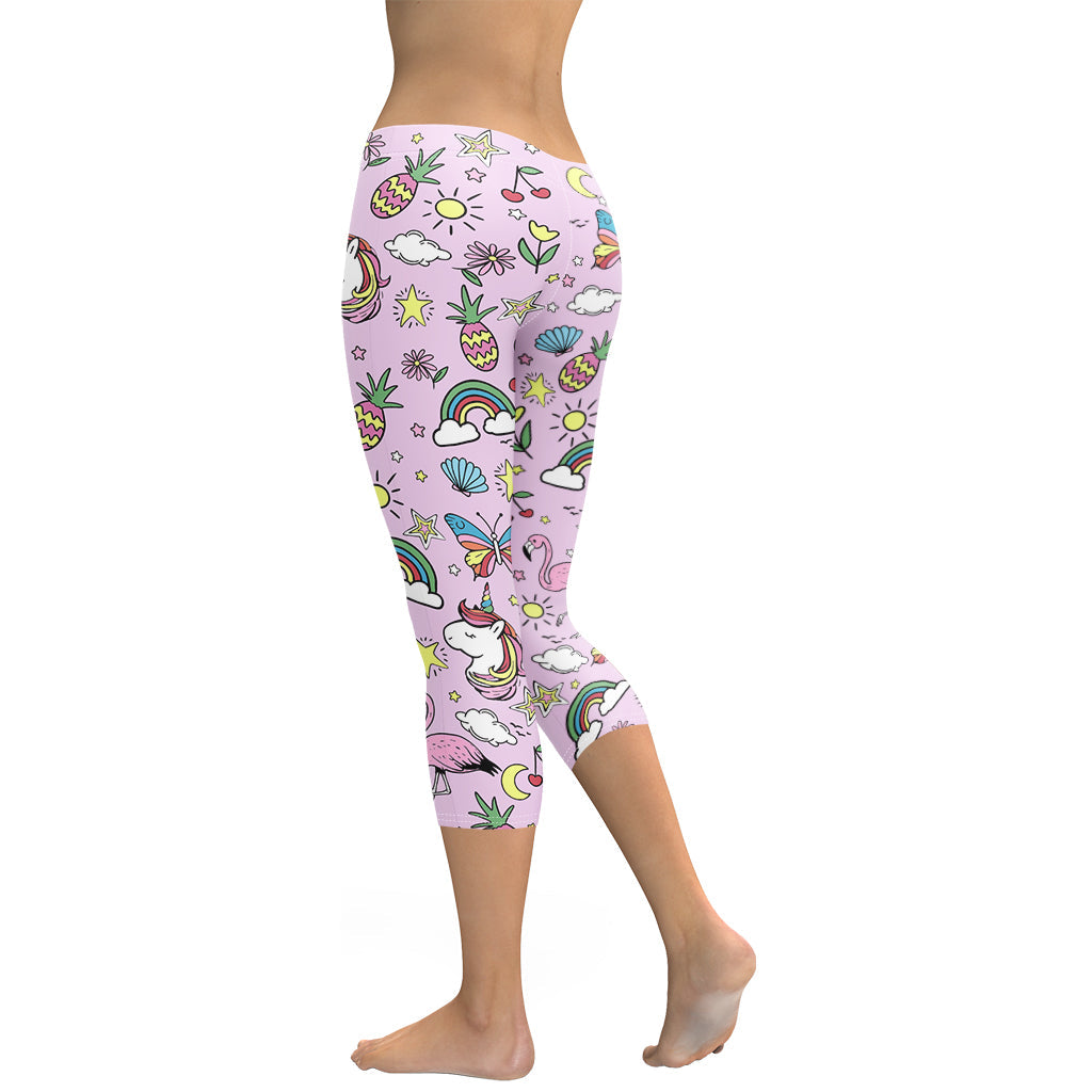 Unicorn Print Capris